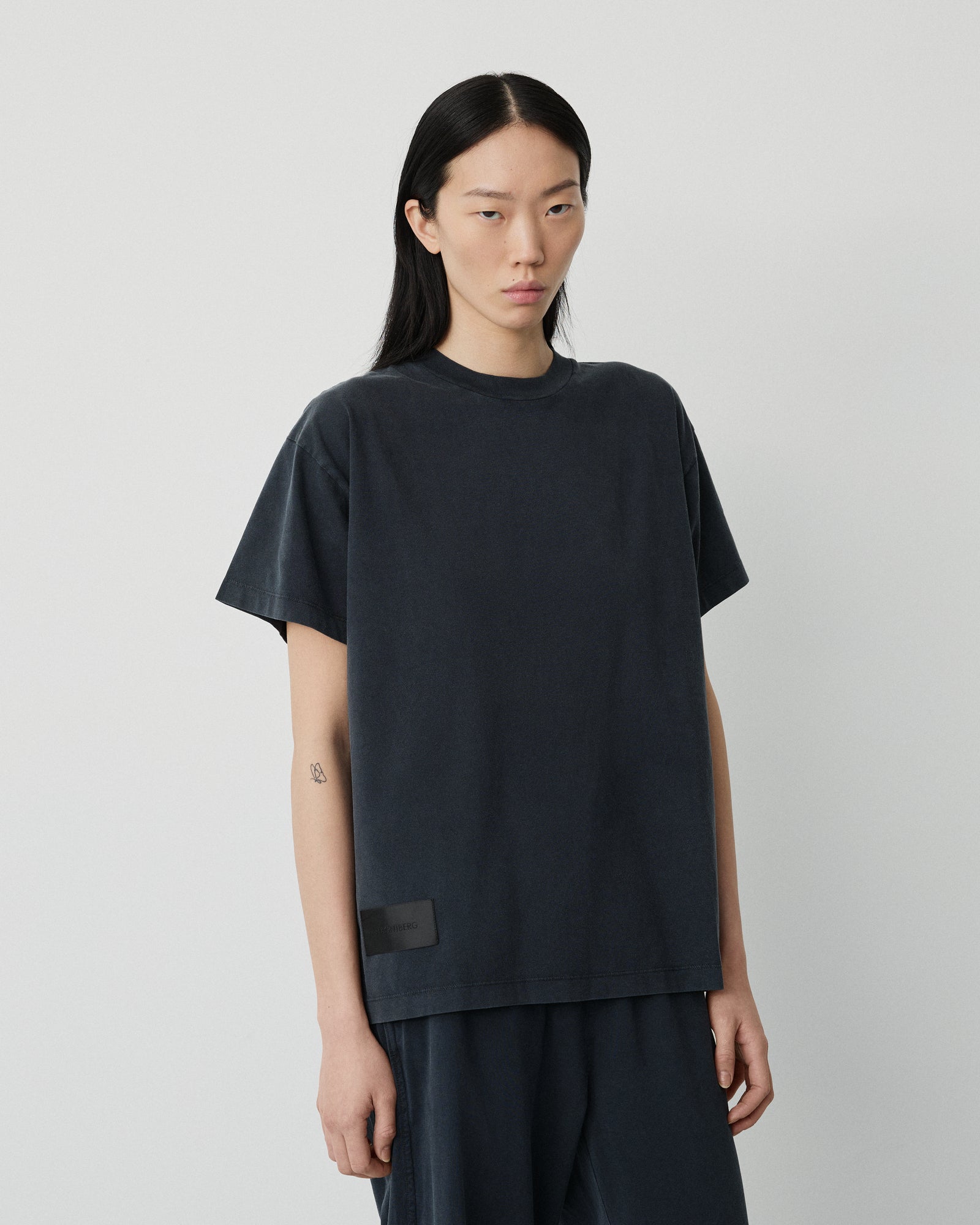Body t-shirt | Washed black Jersey