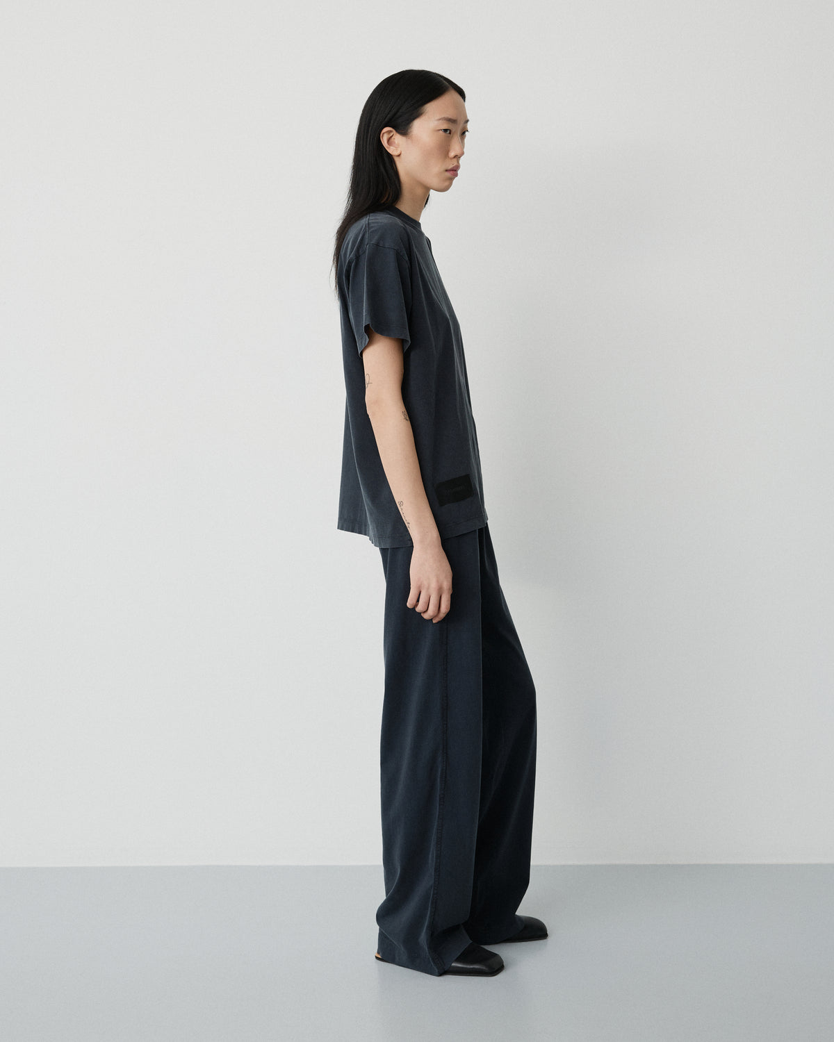 Body t-shirt | Washed black Jersey