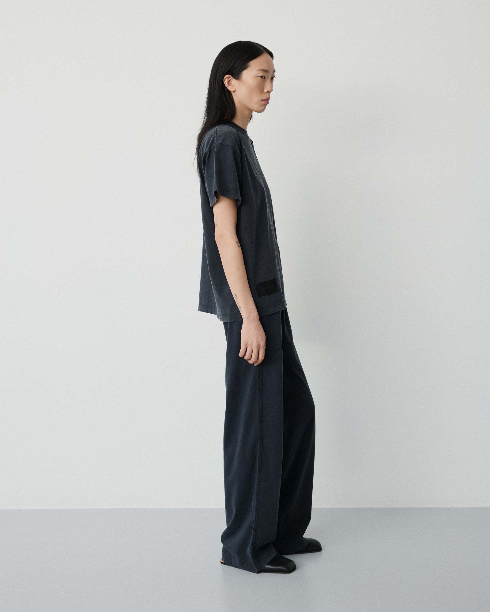 Body t-shirt | Washed black Jersey