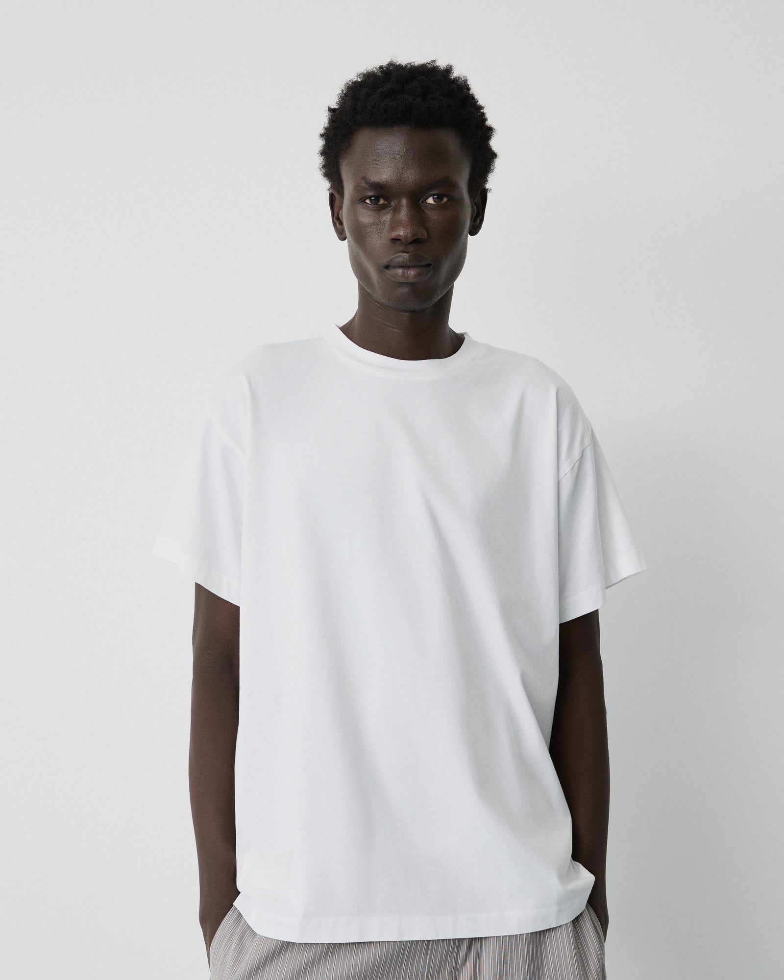Body t-shirt | Washed white Jersey