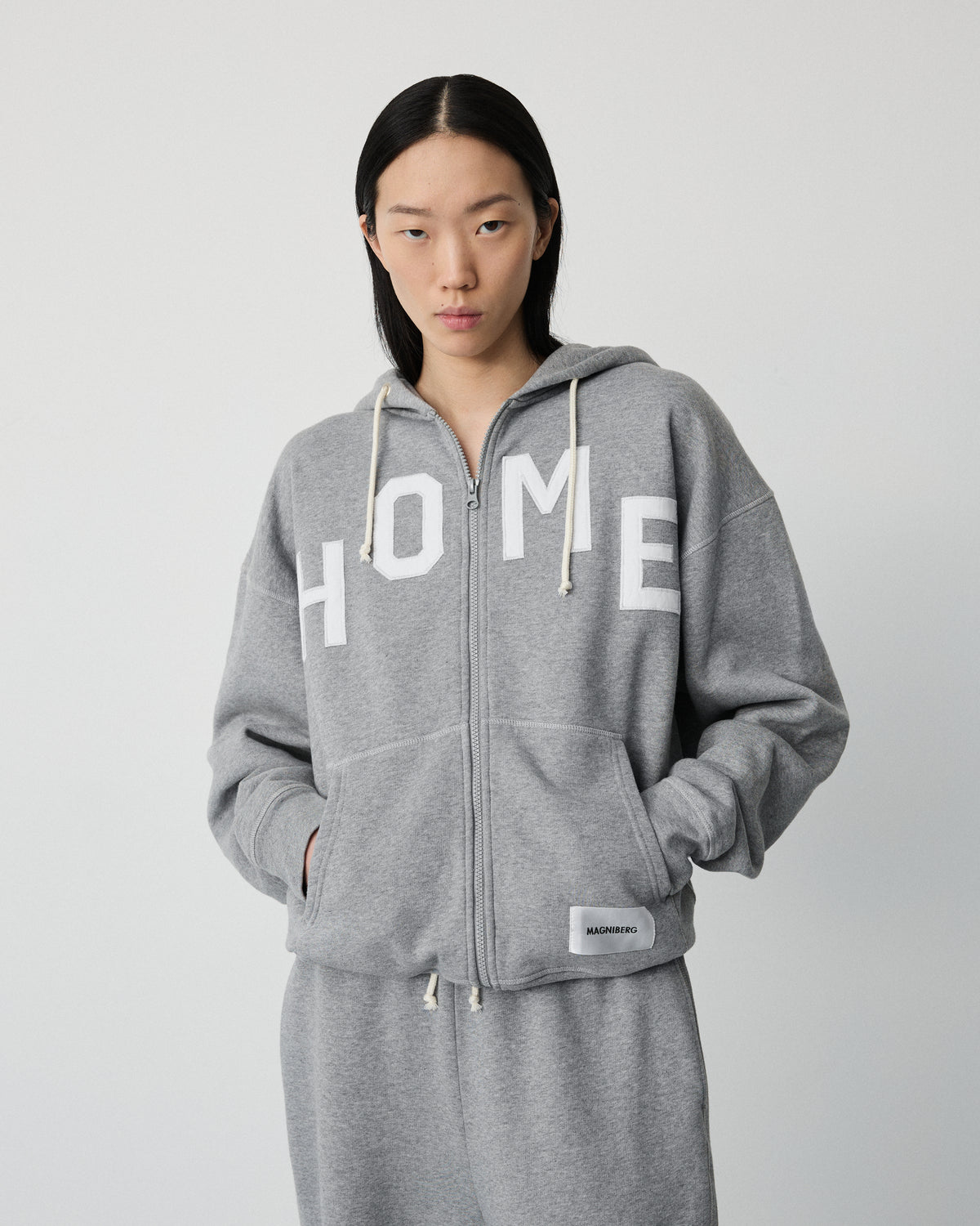 Buddy zip hoodie | Grey melange Fleece