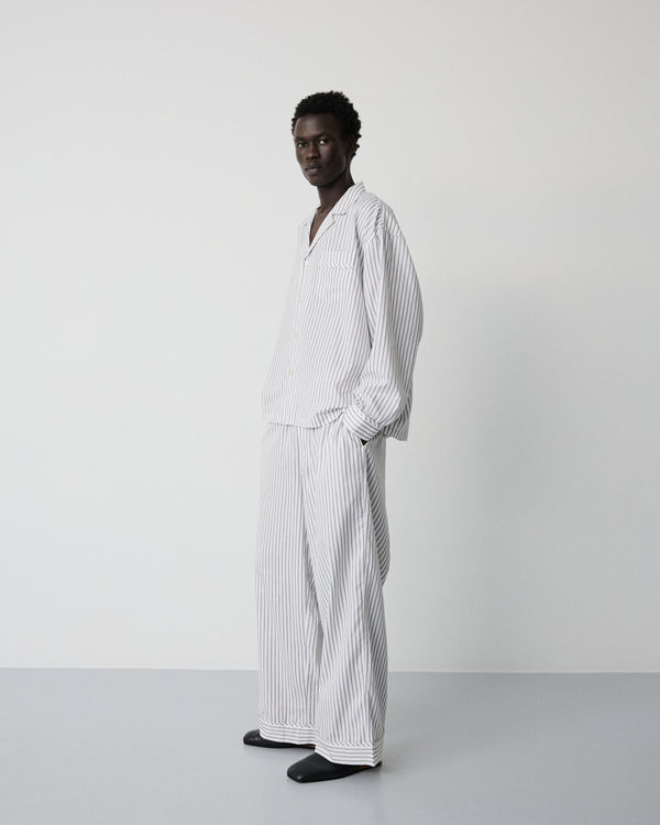 Club pants | Stripe grey Oxford
