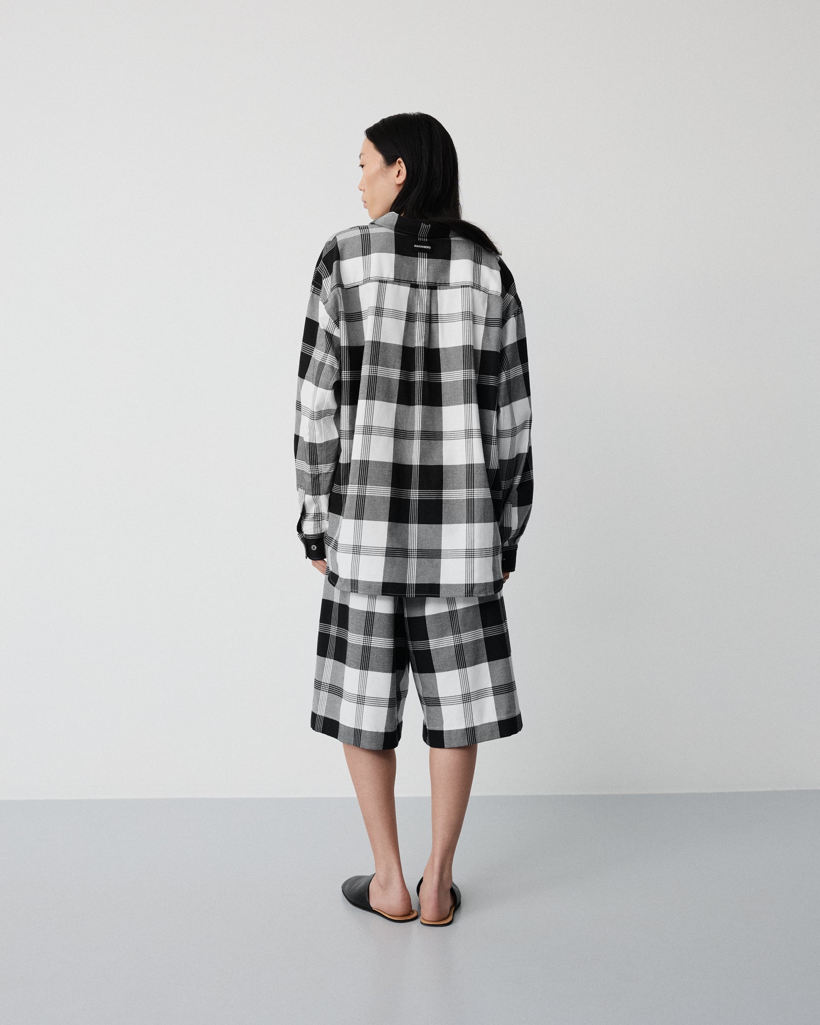 Night shorts | B&W big check Twill