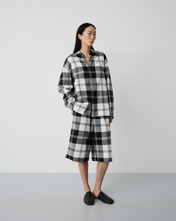 Night shorts | B&W big check Twill