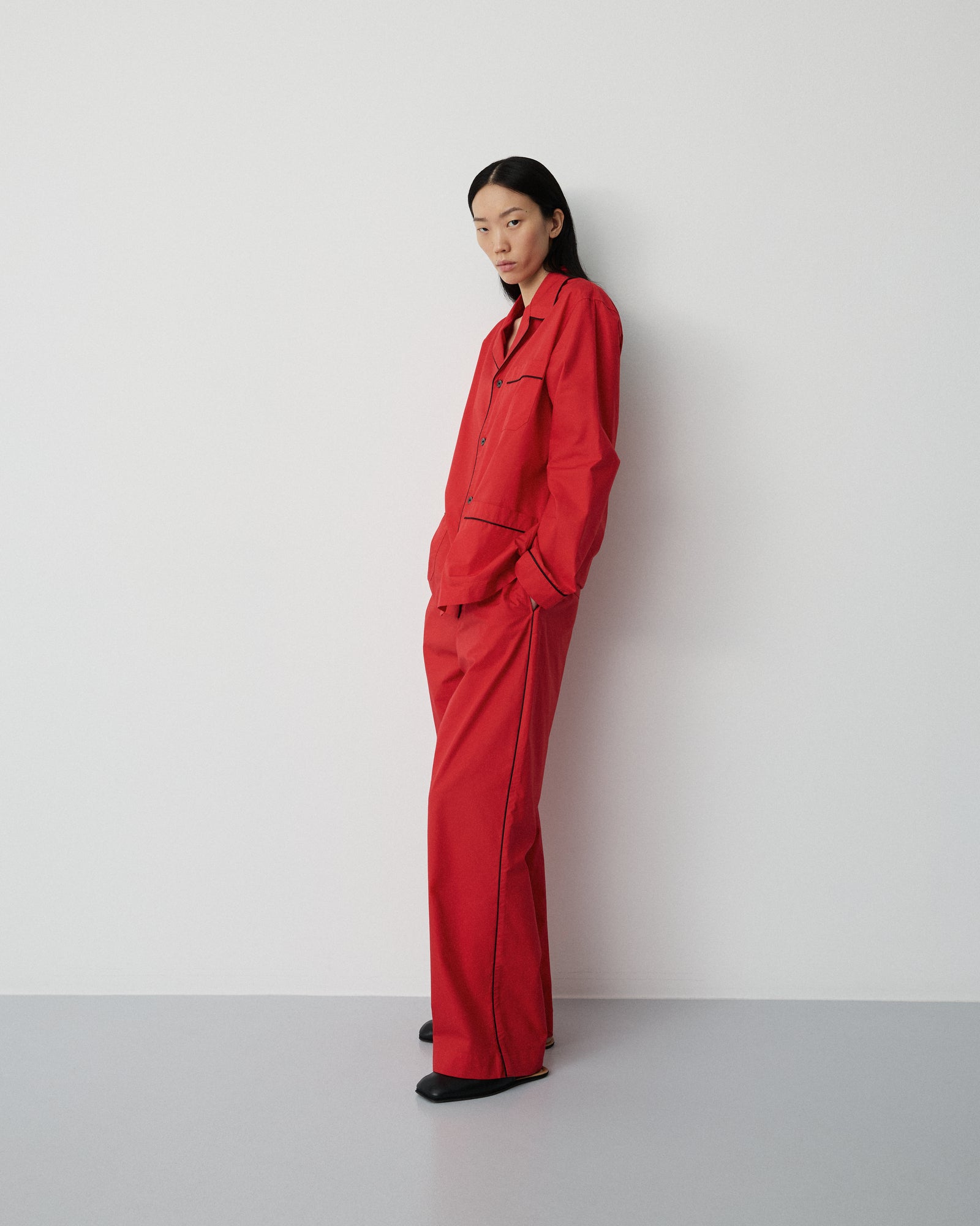 Dolce pants | Petunia red Poplin