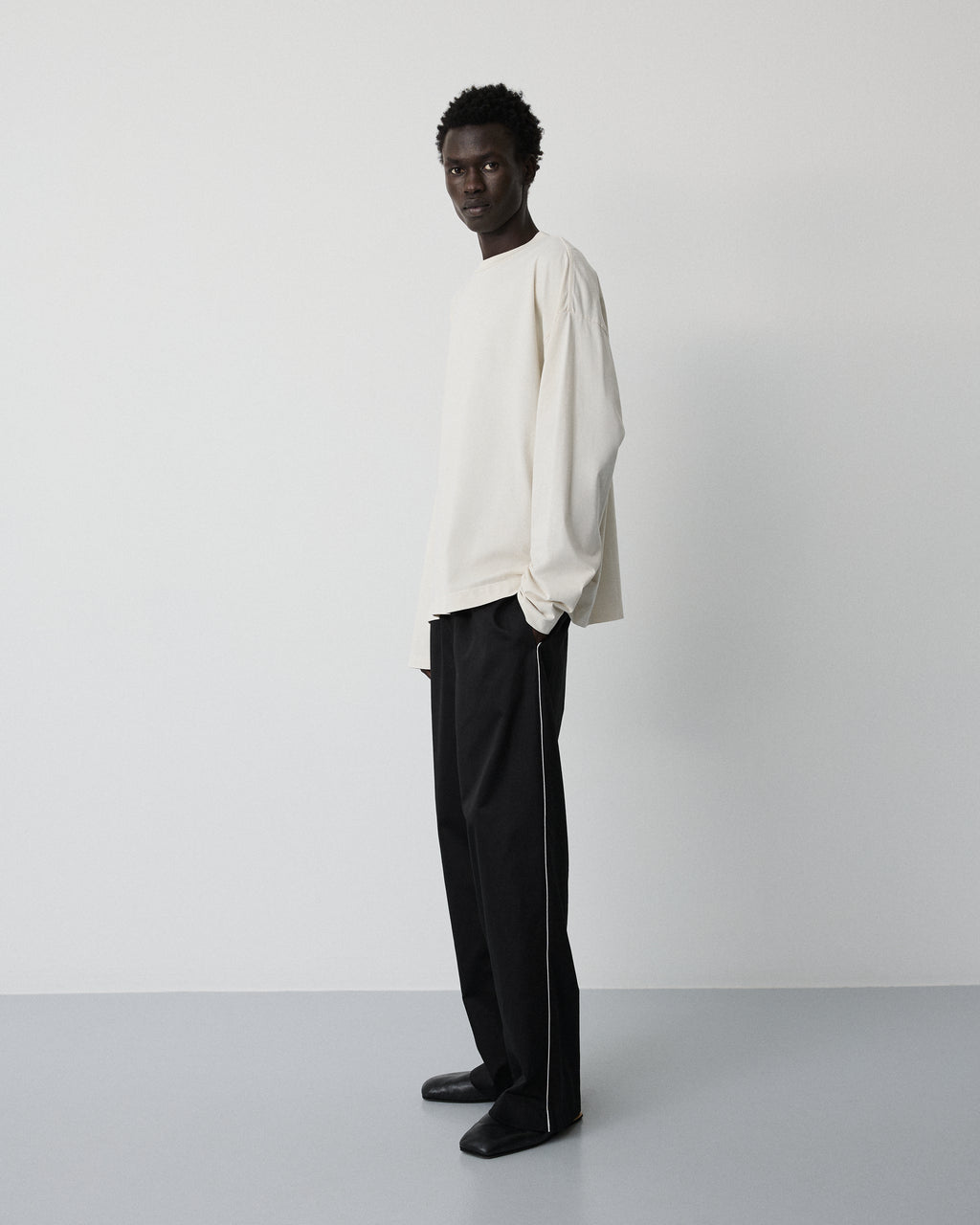 Full long sleeve t-shirt | Washed birch jersey