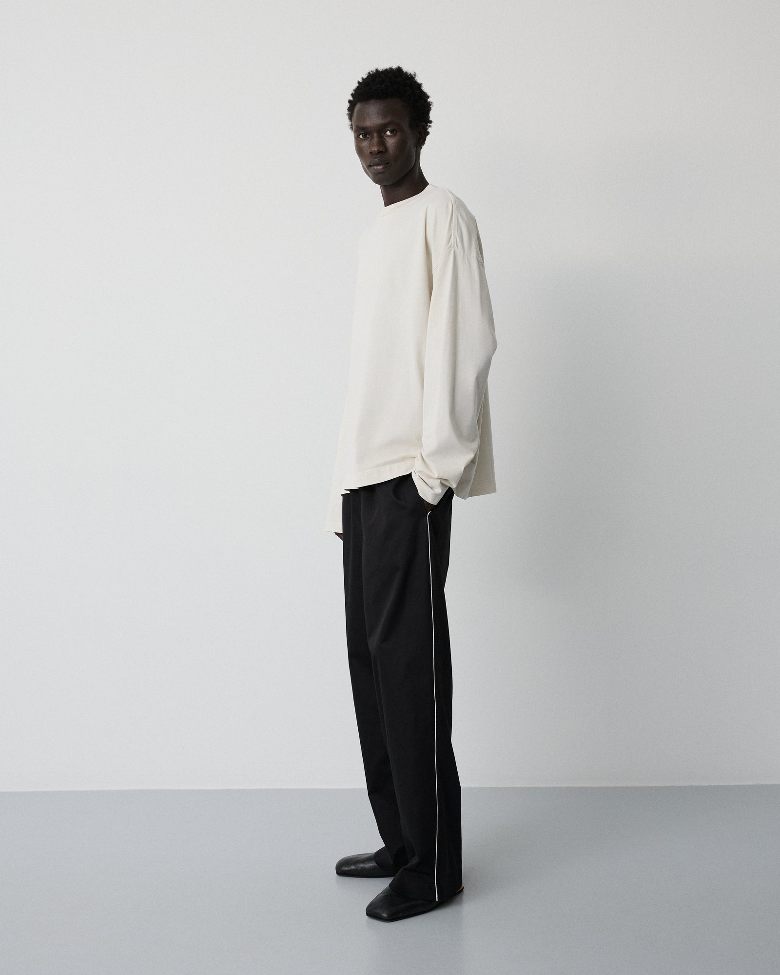 Full long sleeve t-shirt | Washed birch jersey