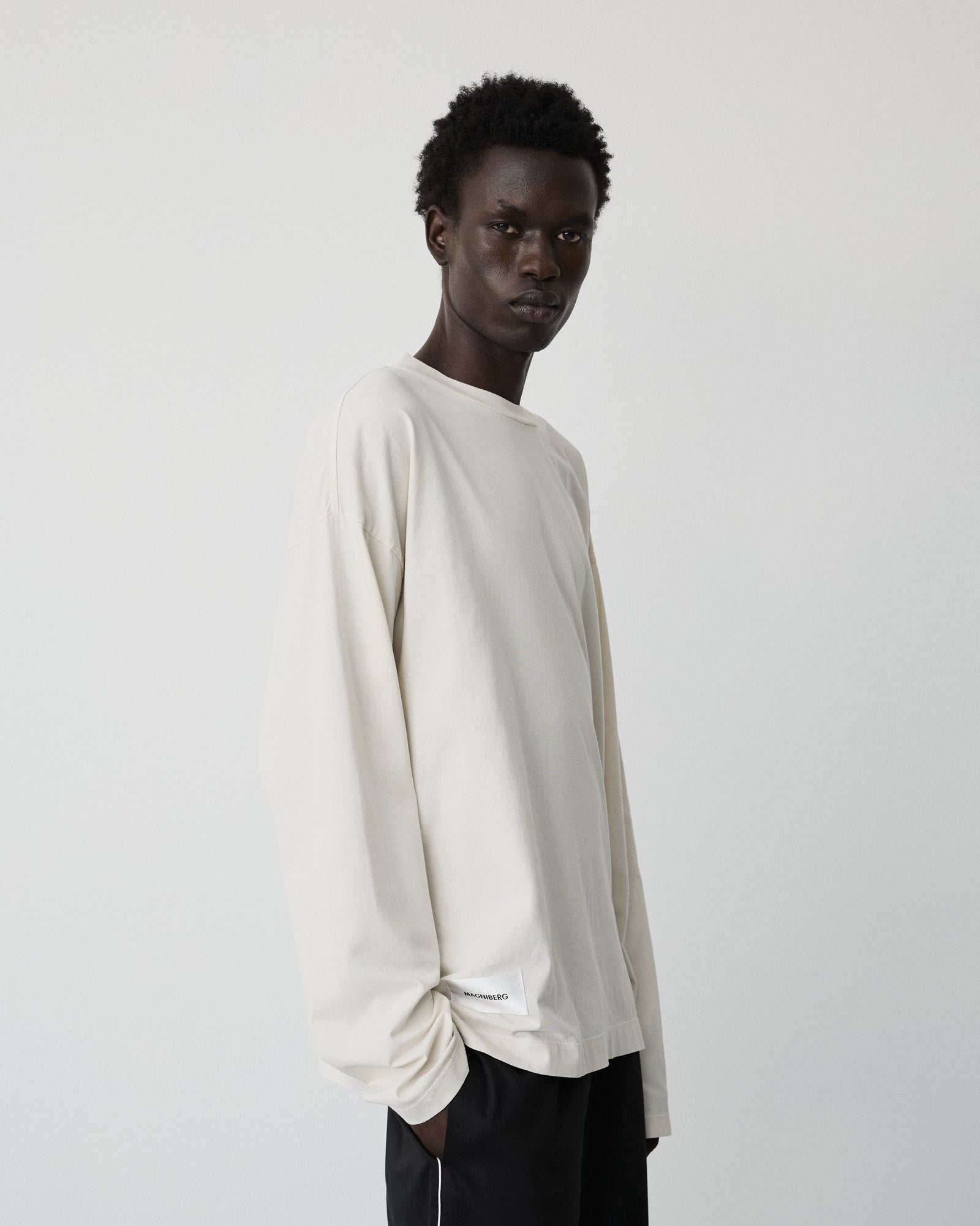 Full long sleeve t-shirt | Washed birch jersey