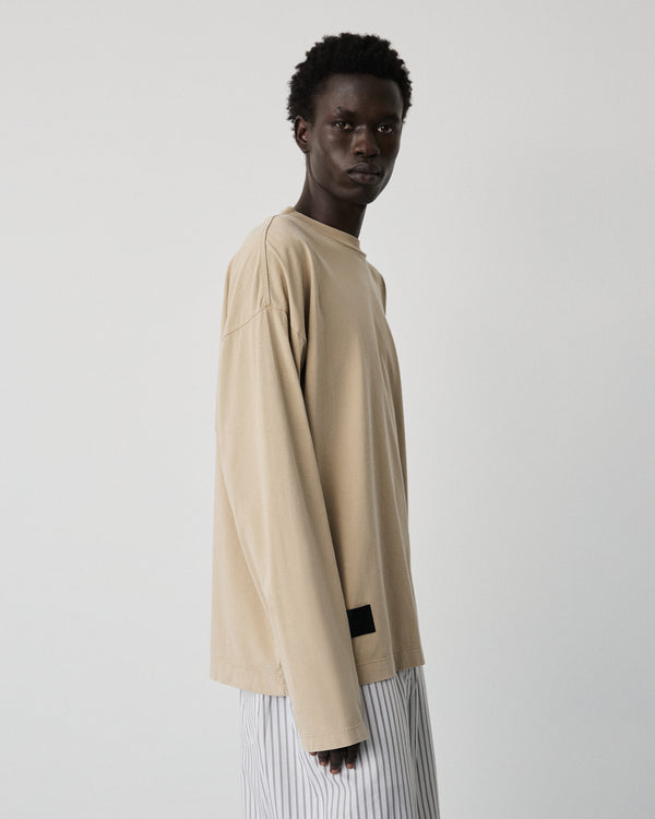 Full long sleeve t-shirt | Washed sand jersey