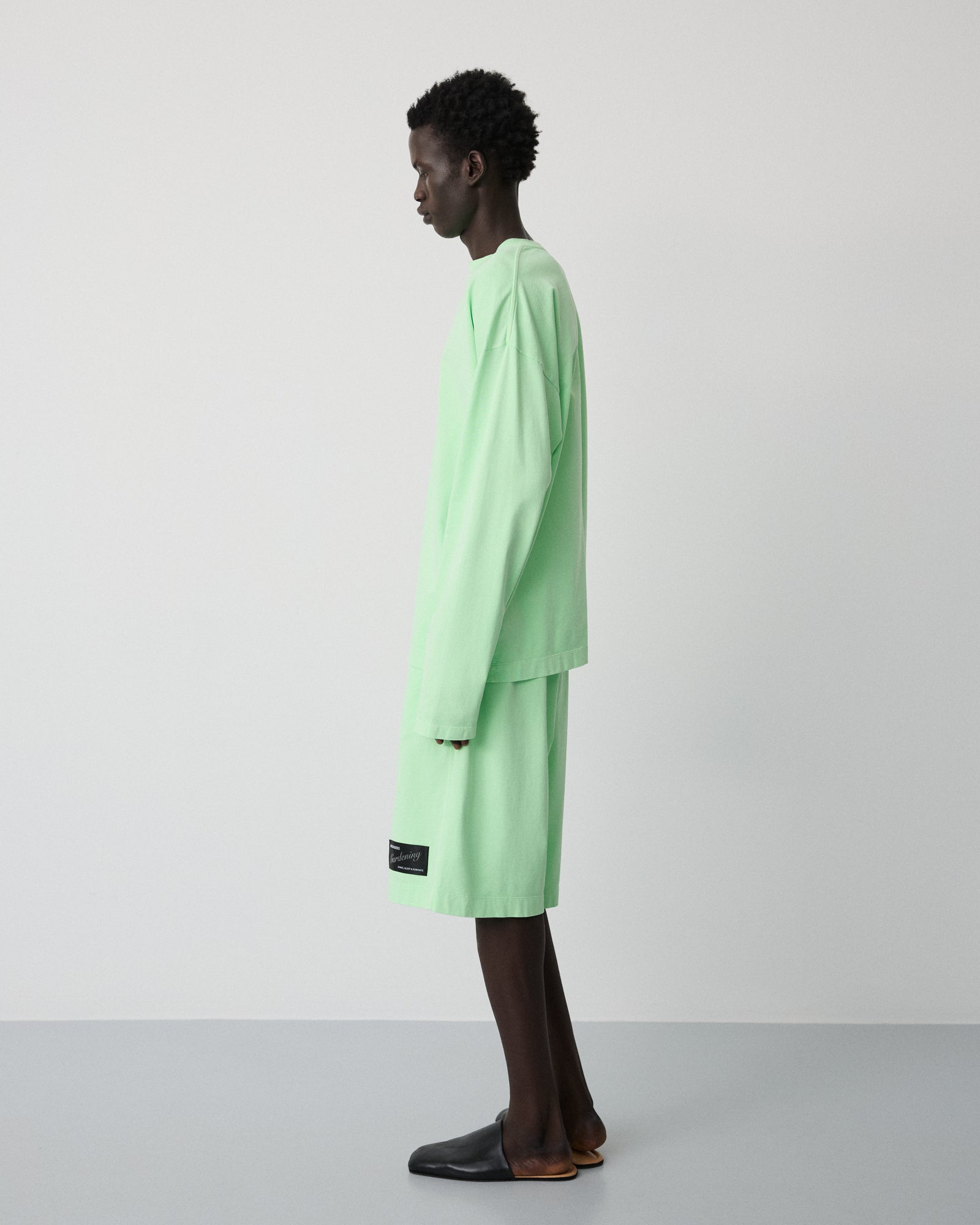 Glow neon shorts | Washed neon green Jersey