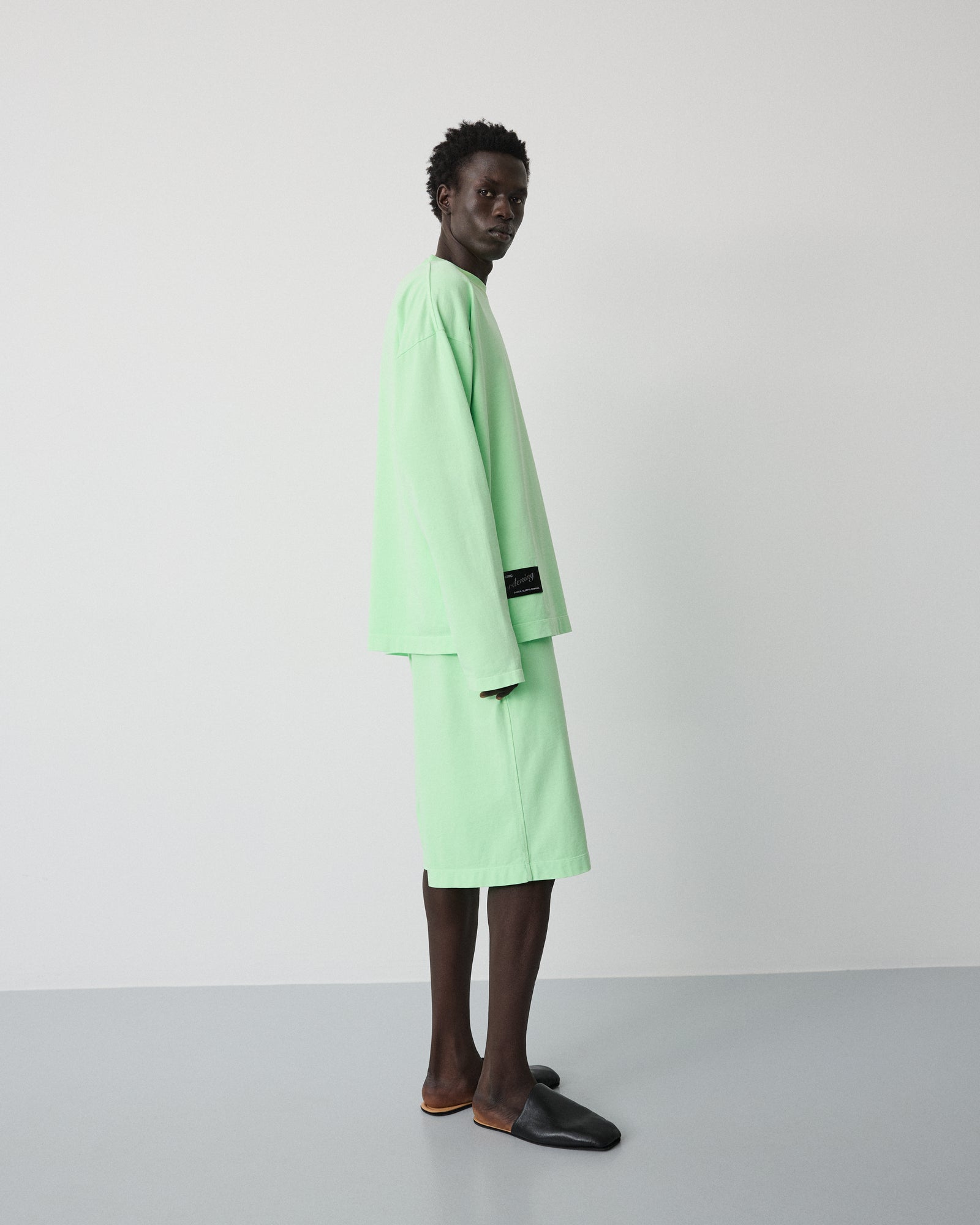 Full LS neon t-shirt | Washed neon green Jersey