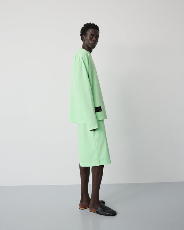 Full long sleeve t-shirt | Washed neon green Jersey