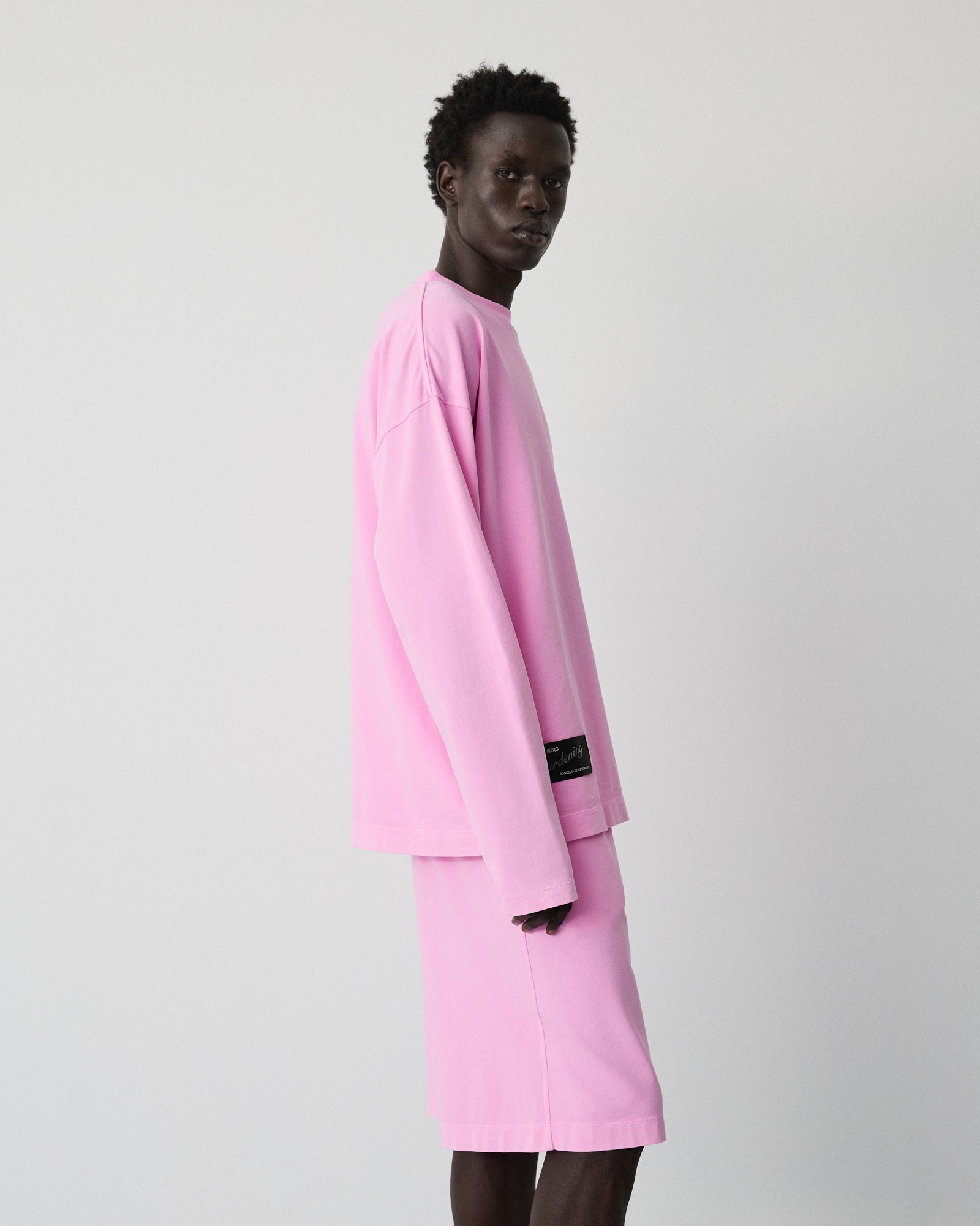 Full LS neon t-shirt | Washed neon pink Jersey