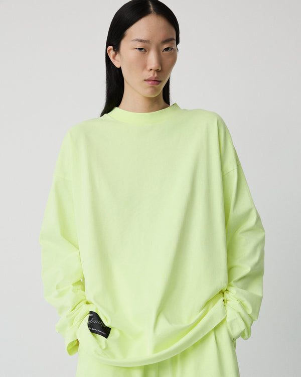 Full LS neon t-shirt | Washed neon yellow Jersey
