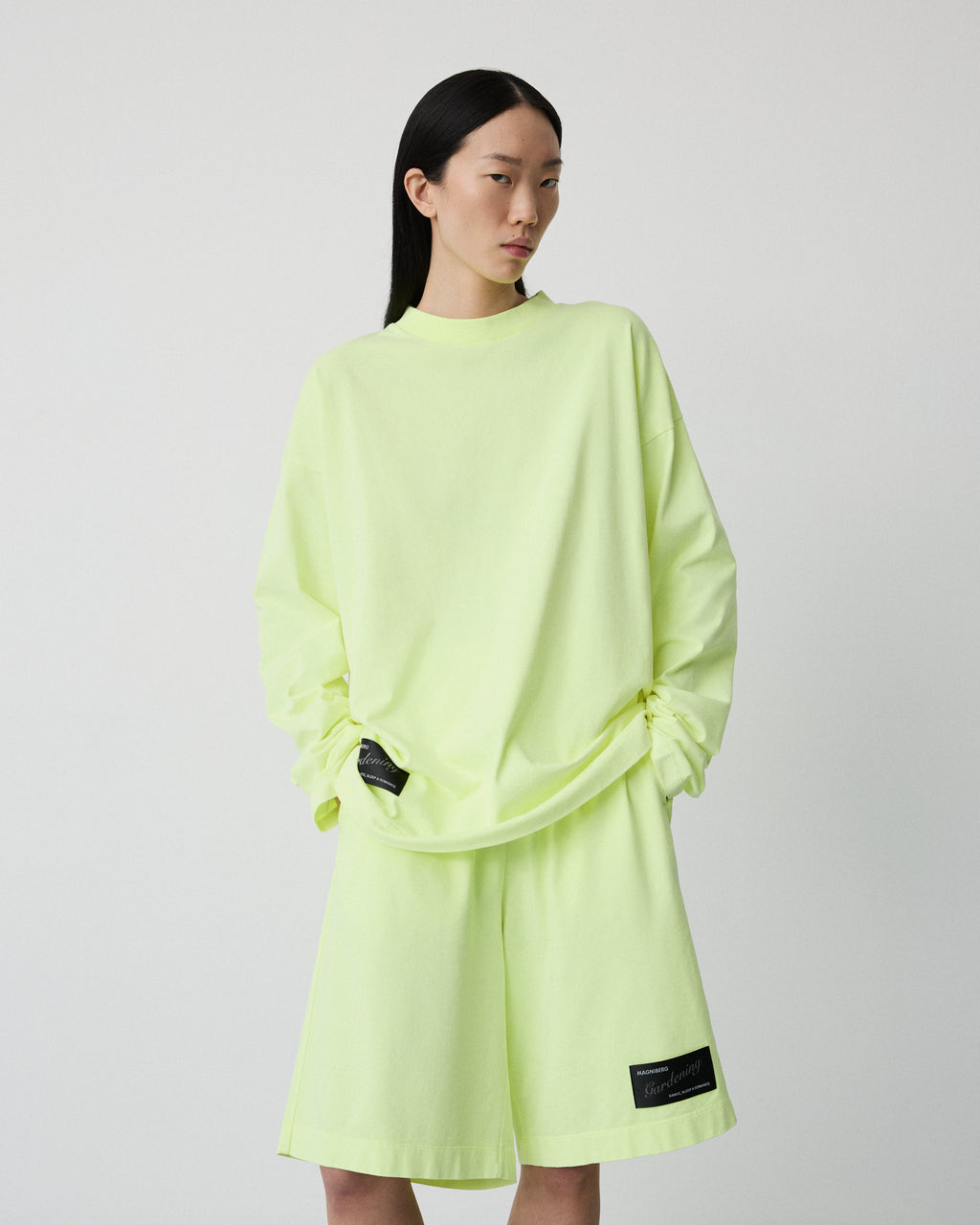 Glow shorts | Washed neon yellow Jersey