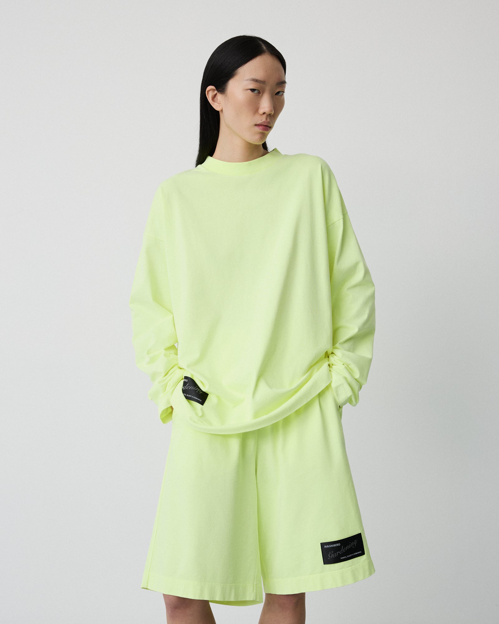 Glow neon shorts | Washed neon yellow Jersey