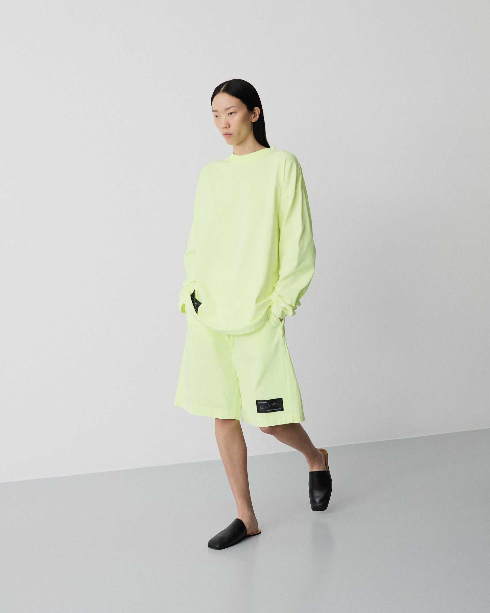 Glow neon shorts | Washed neon yellow Jersey