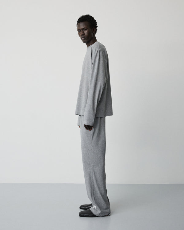 Flow pants | Washed grey melange Jersey