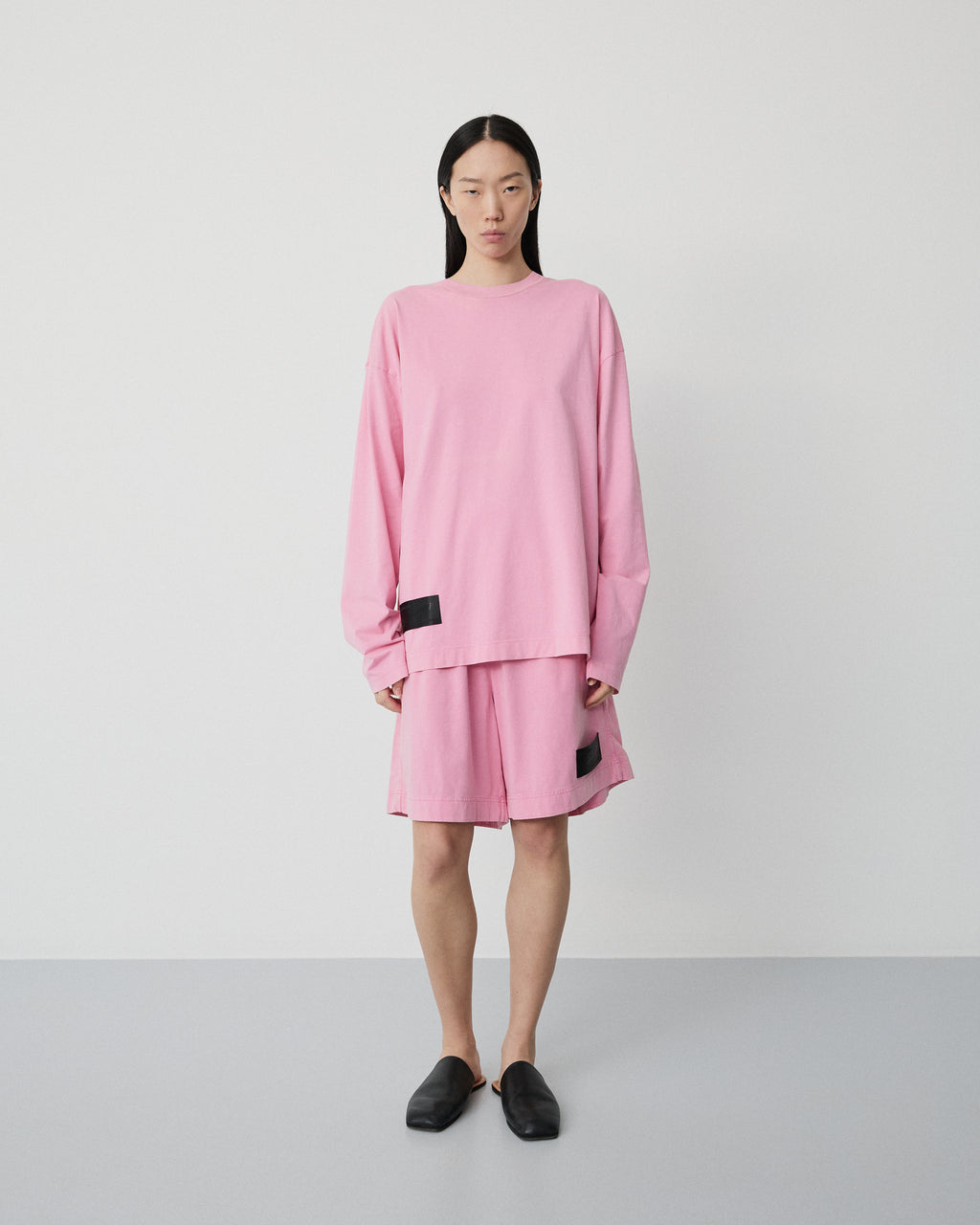 Full long sleeve t-shirt | Washed orchid pink jersey