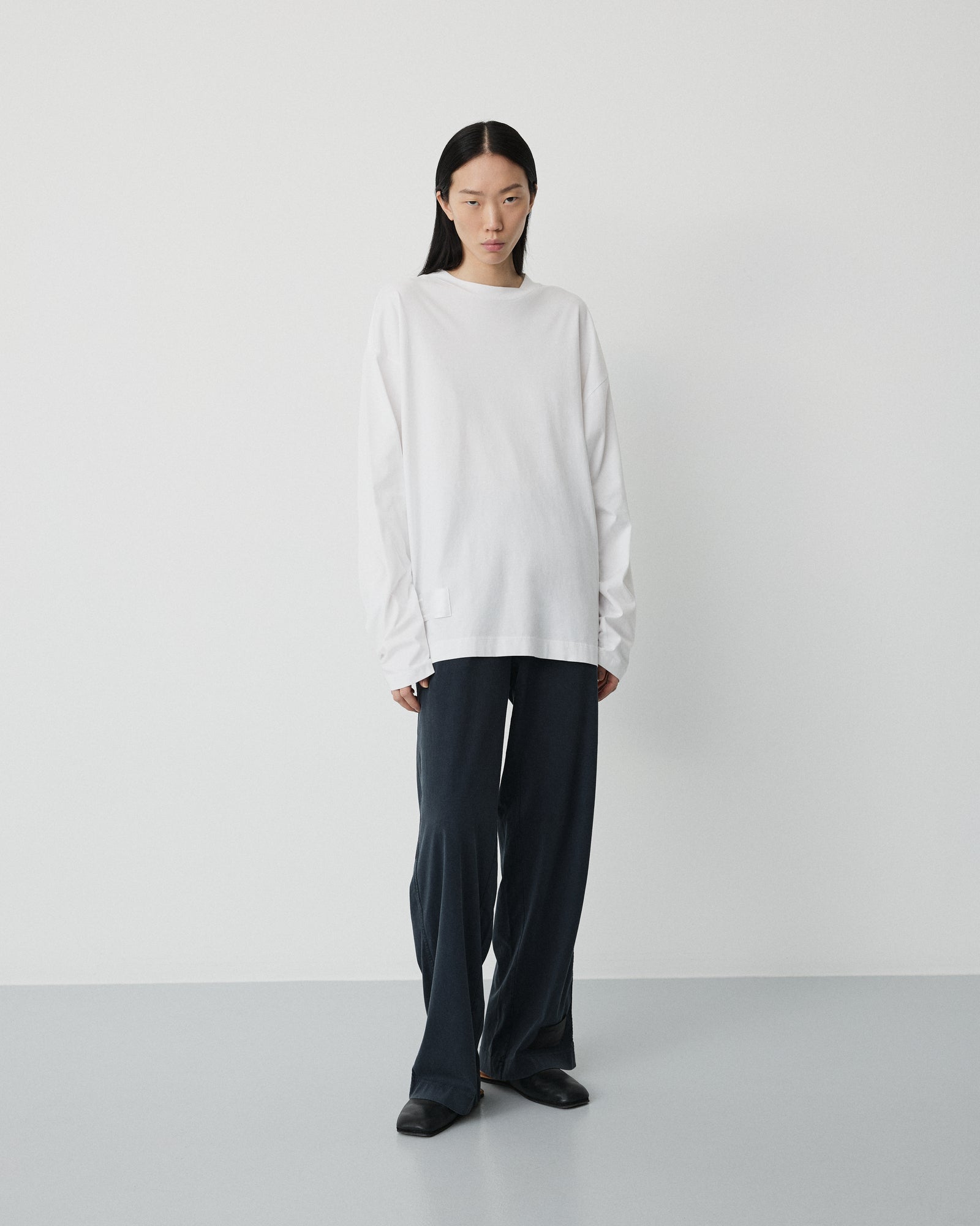 Flow pants | Washed black Jersey