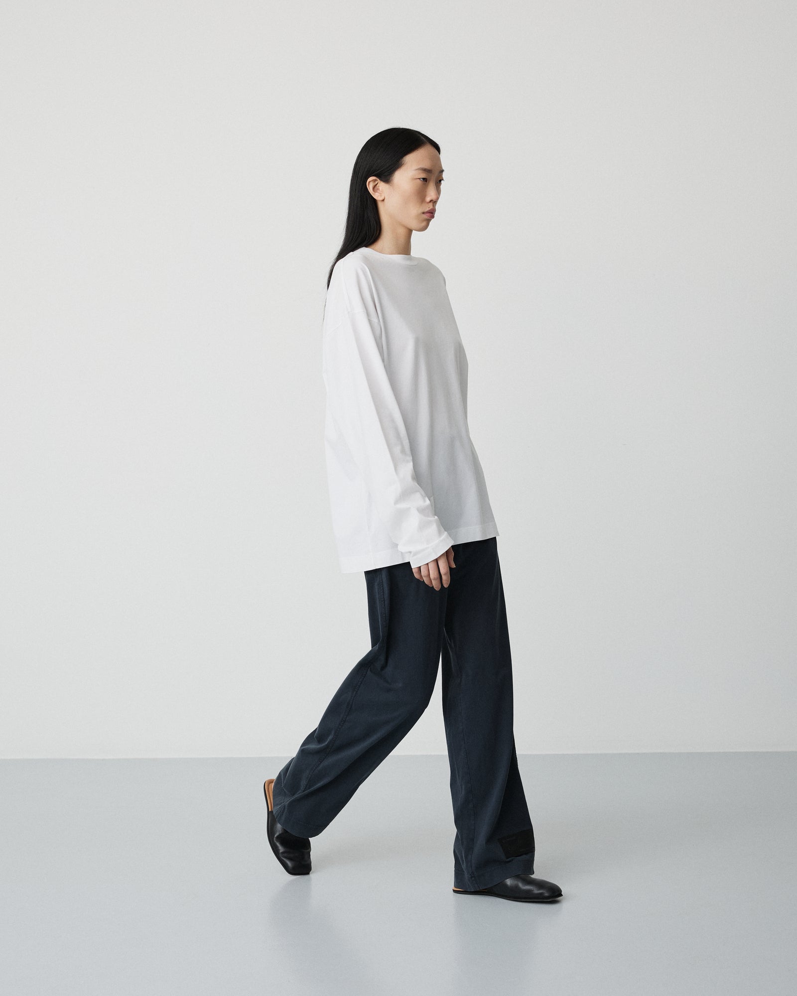 Flow pants | Washed black Jersey