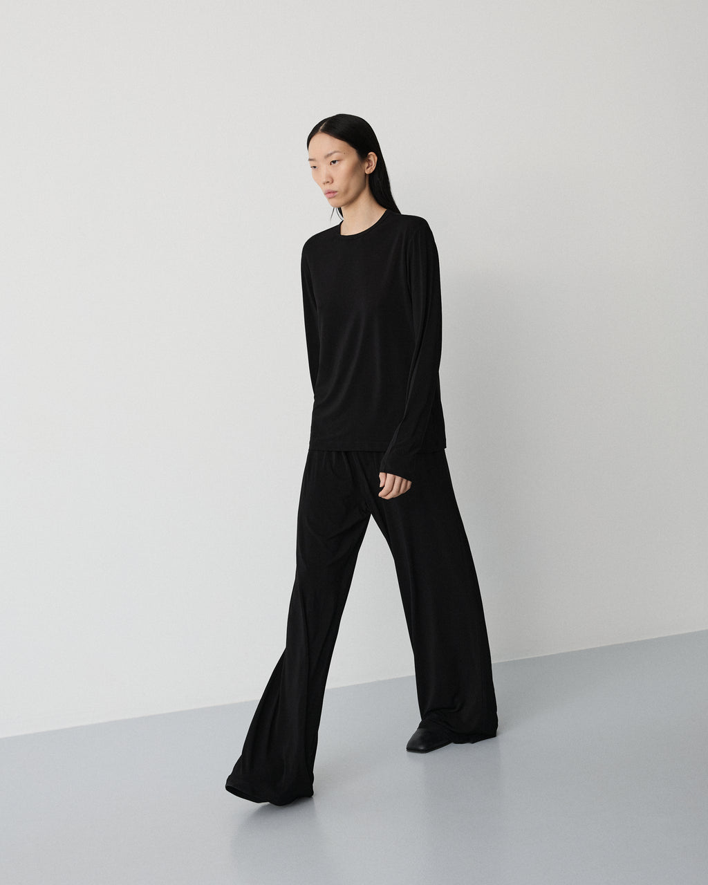 Love long sleeve shirt | Sheer black Viscose