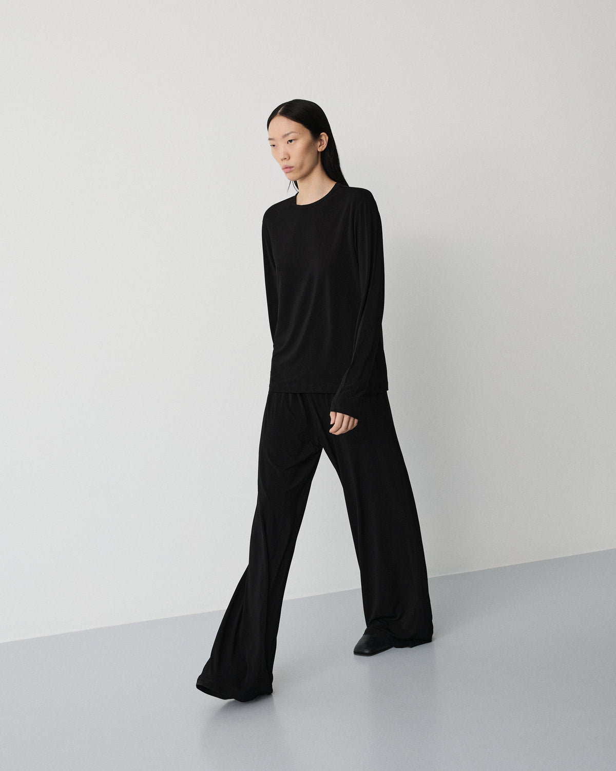Love long sleeve shirt | Sheer black Viscose