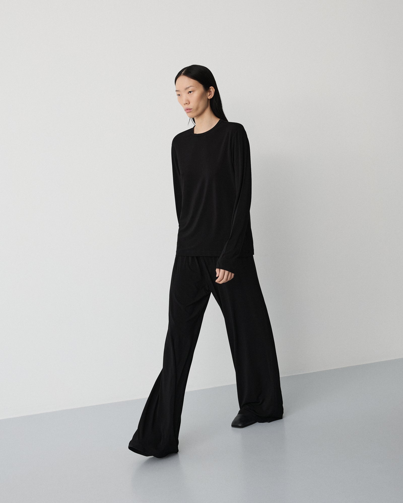 Love long sleeve shirt | Sheer black Viscose