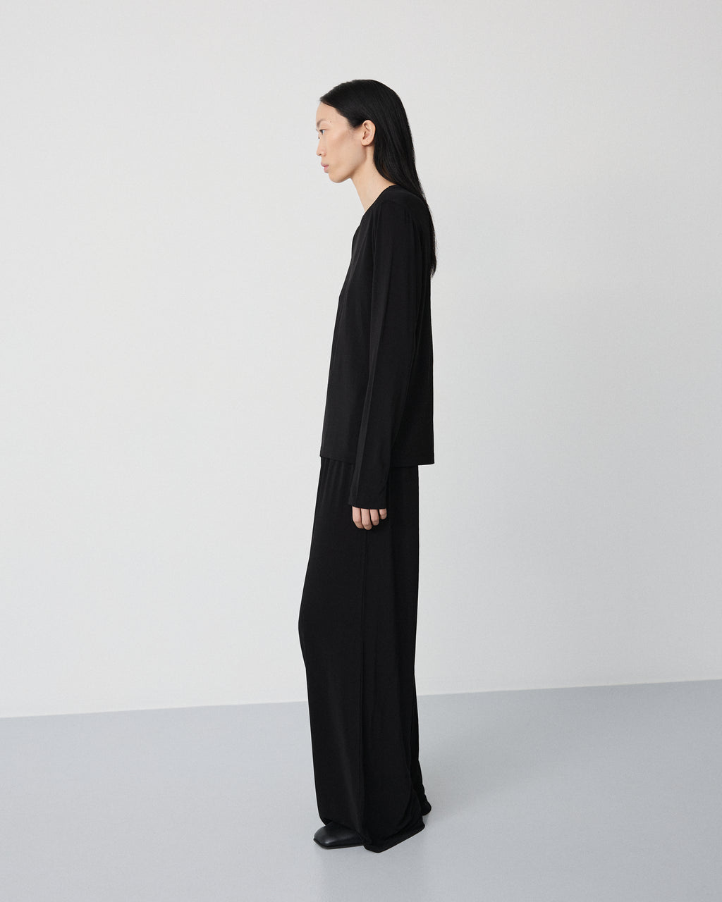 Love long sleeve shirt | Sheer black Viscose