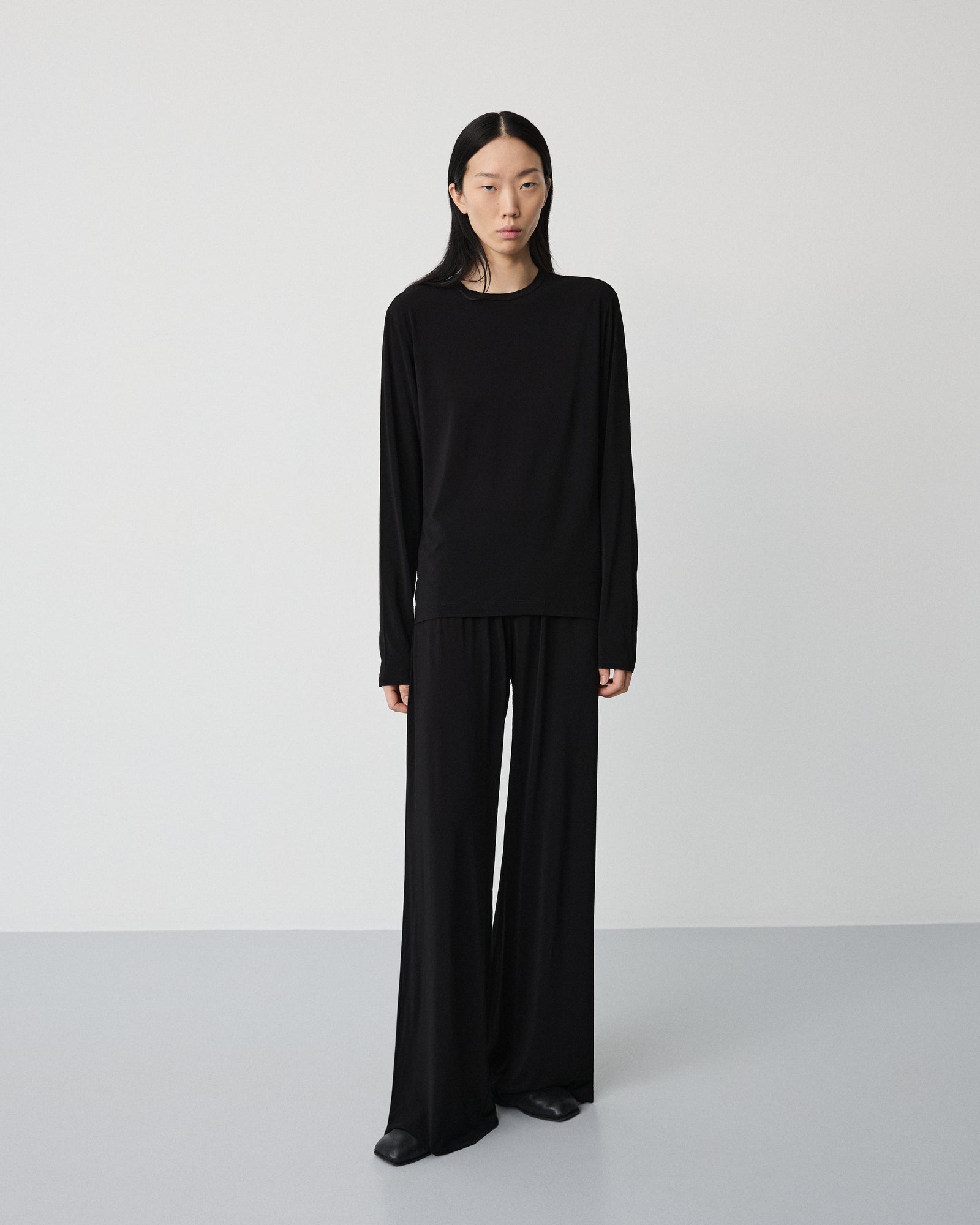 Love long sleeve shirt | Sheer black Viscose