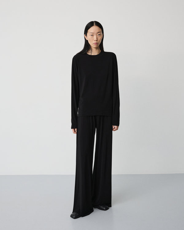 Love long sleeve shirt | Sheer black Viscose