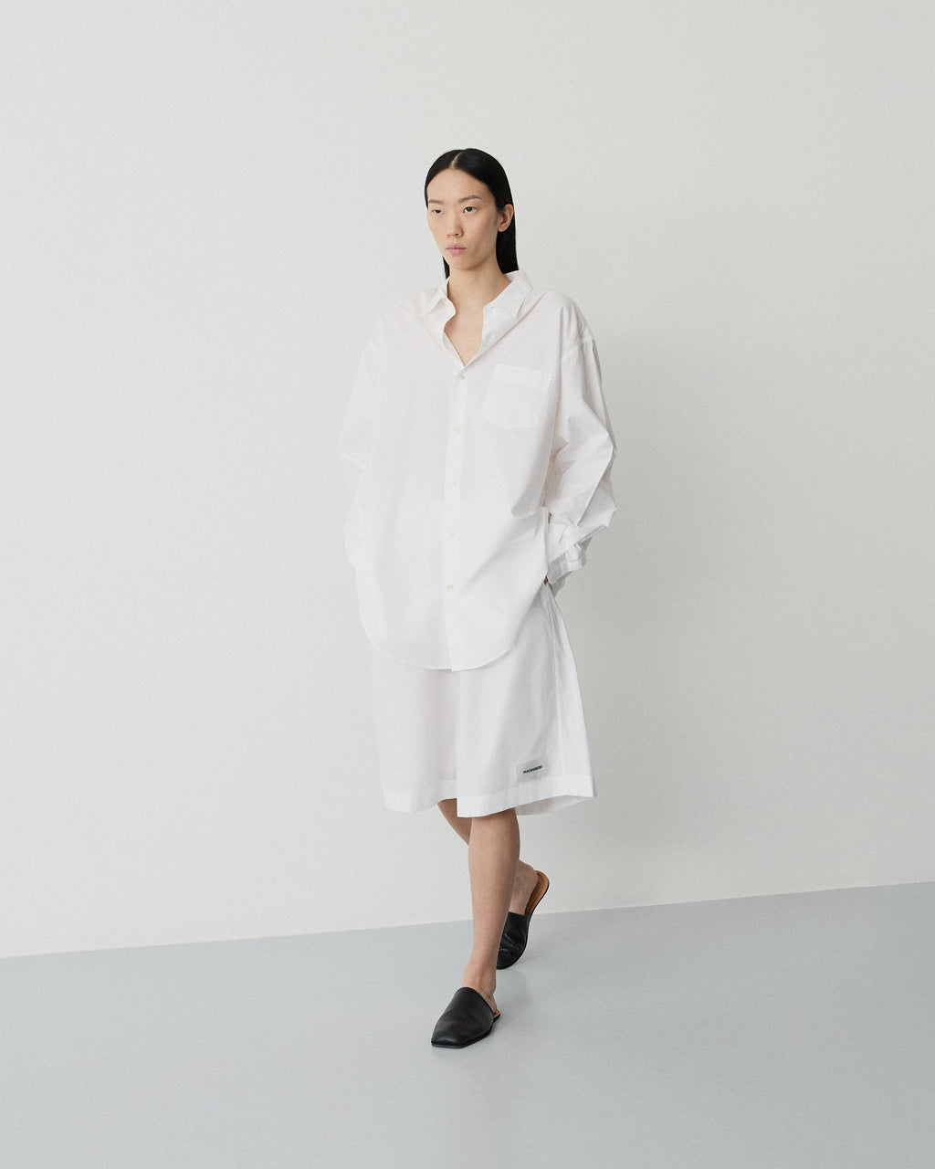 Night shirt | White Poplin