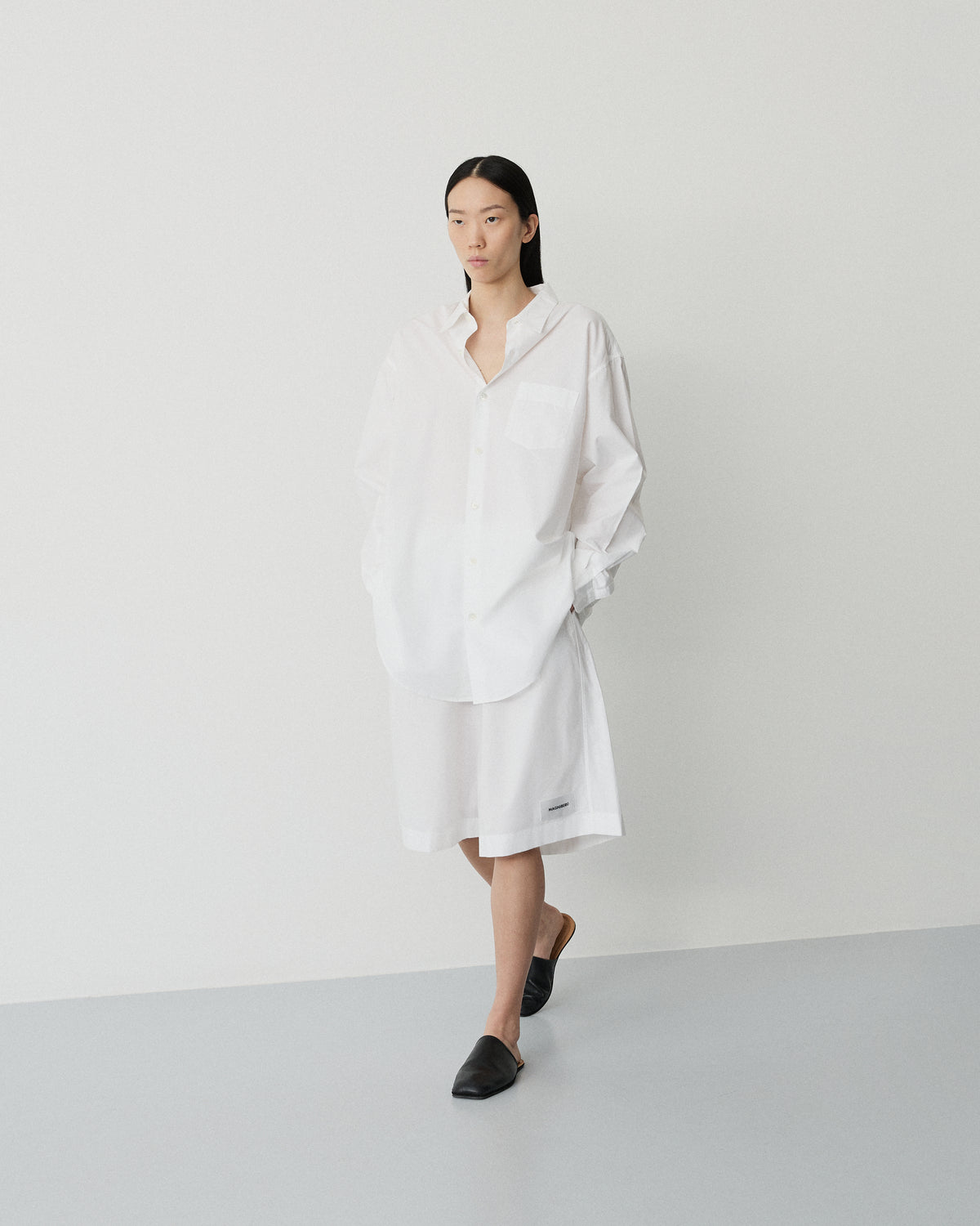 Night shirt | White Poplin