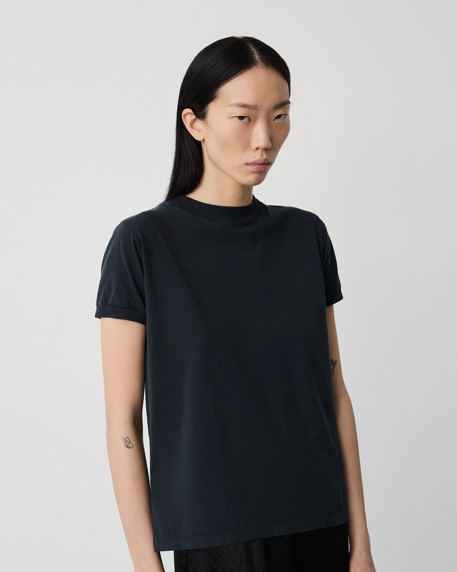 Smooth t-shirt | Washed black Jersey