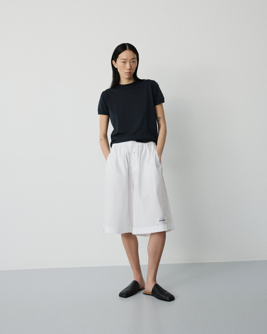 Smooth t-shirt | Washed black Jersey