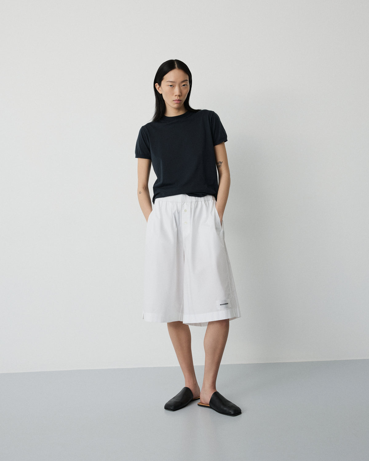 Smooth t-shirt | Washed black Jersey
