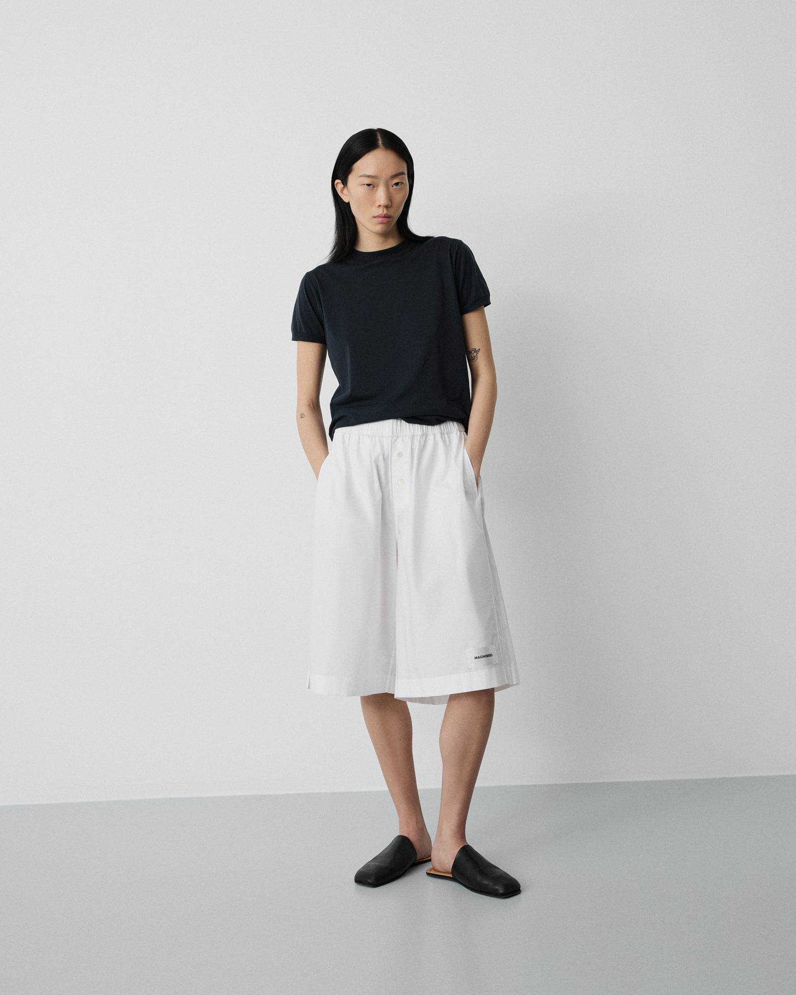 Smooth t-shirt | Washed black Jersey