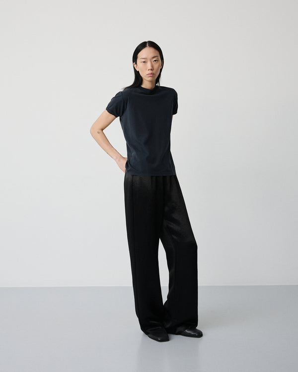 Low pants | Shiny black Acetate