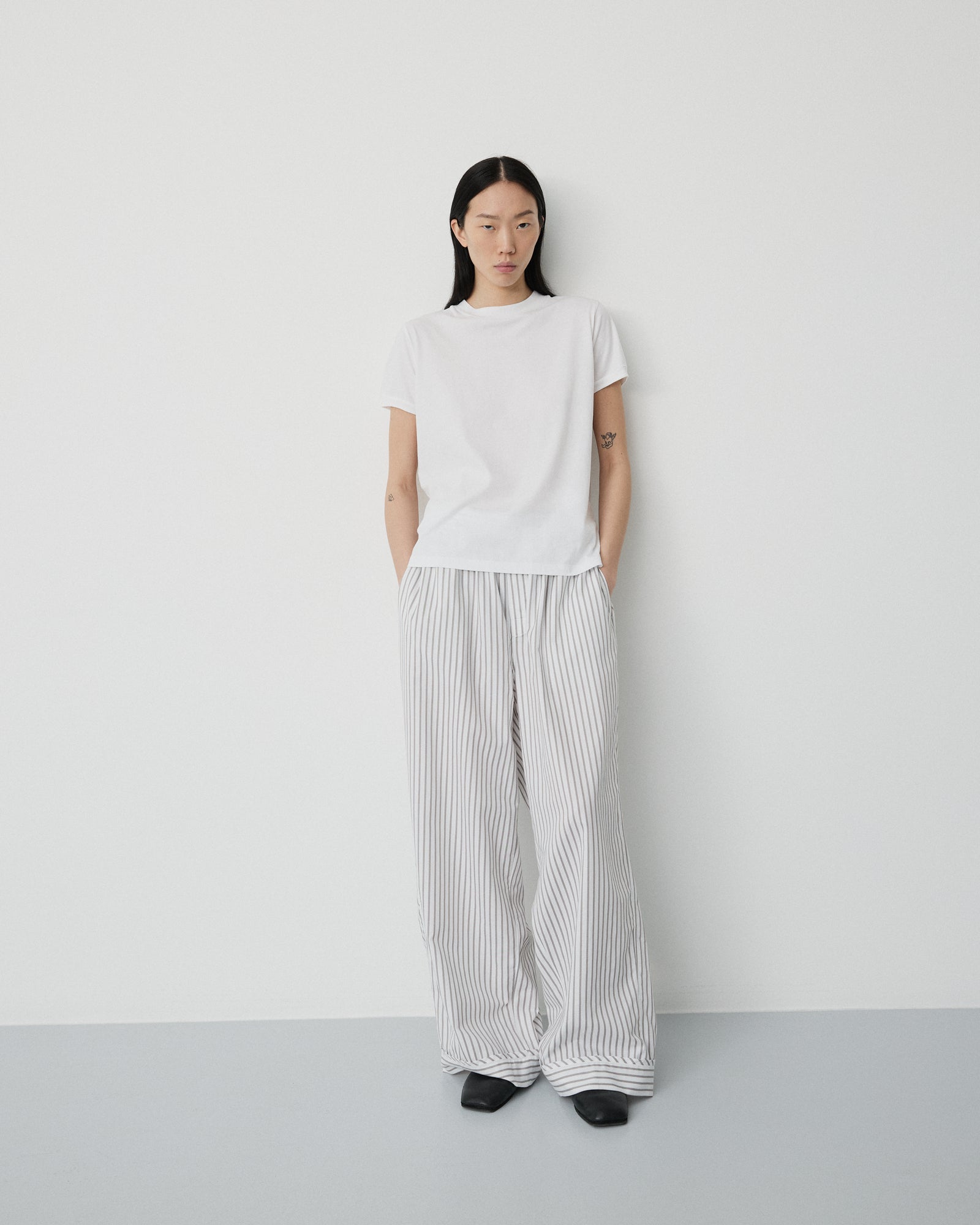 Smooth t-shirt | Washed white Jersey