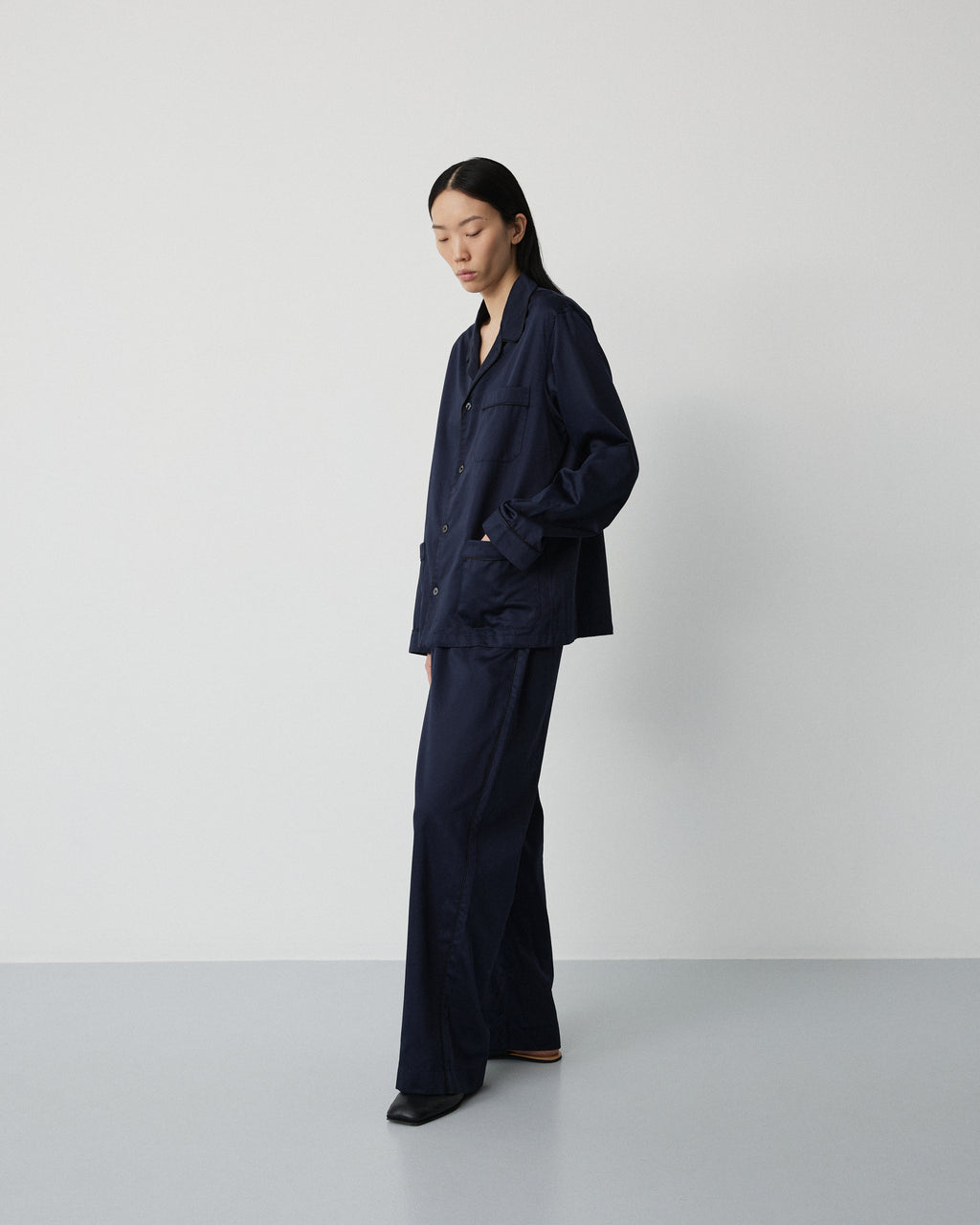 Sorbetto pants | Blazer navy Sateen