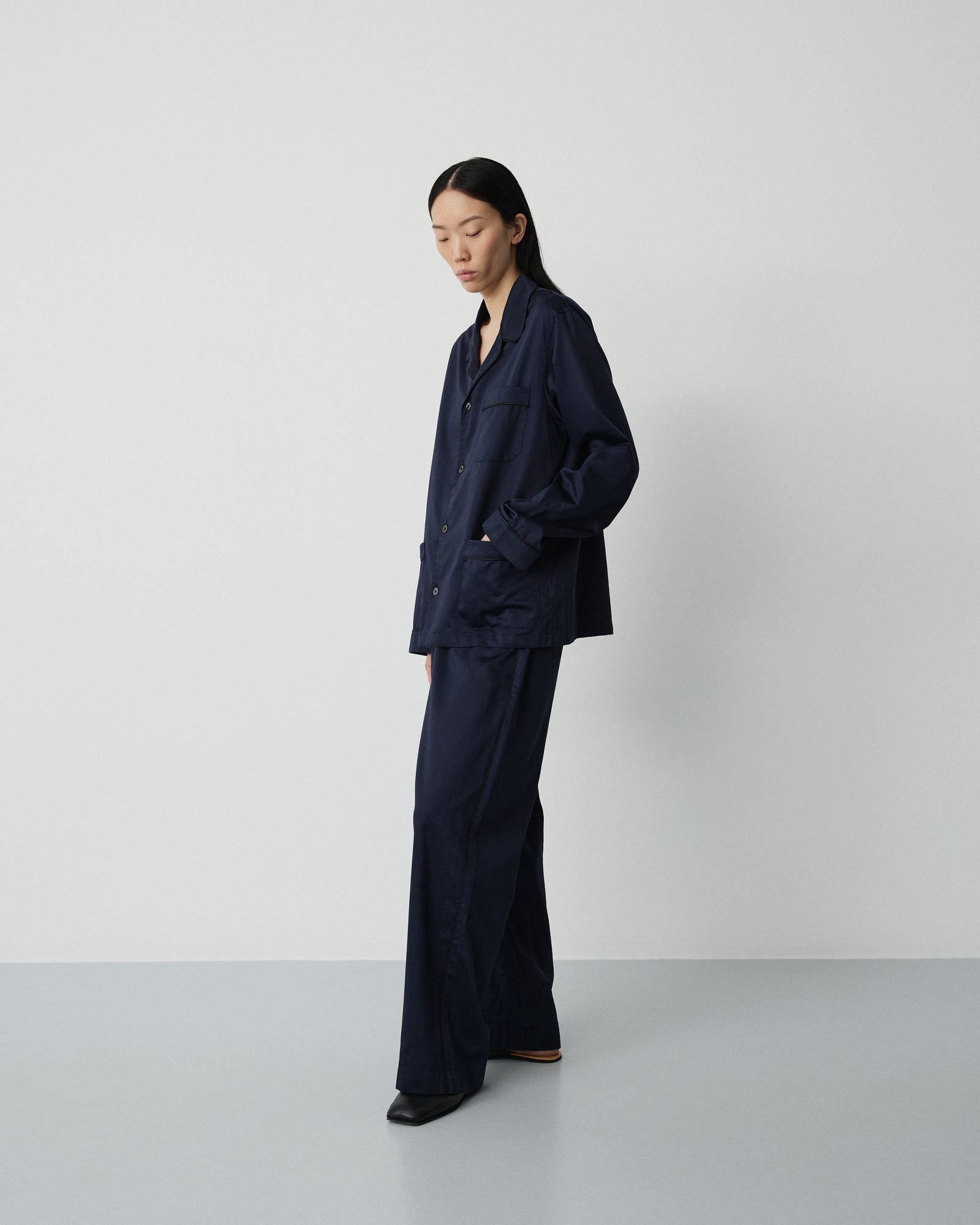 Sorbetto pants | Blazer navy Sateen