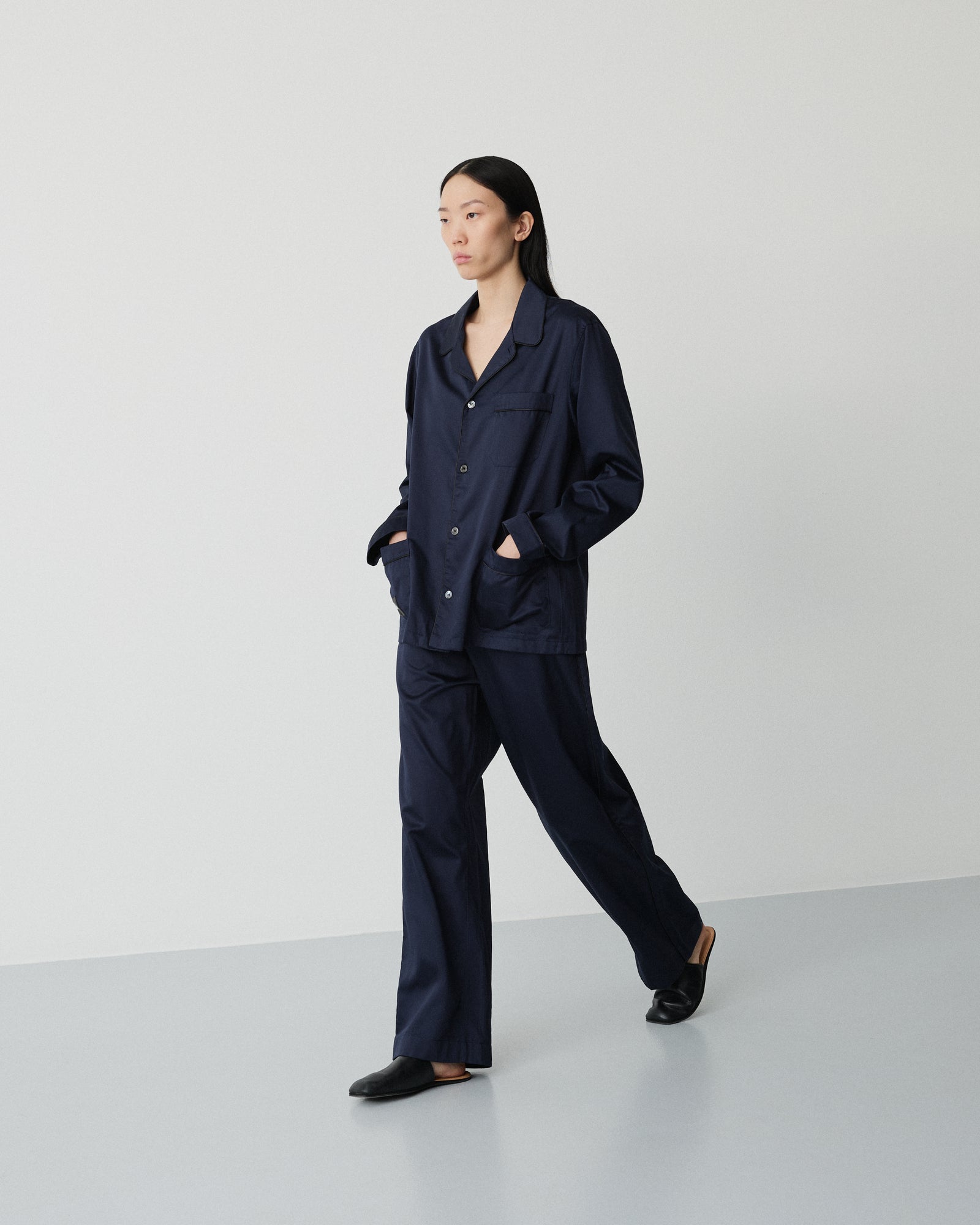 Sorbetto pants | Blazer navy Sateen