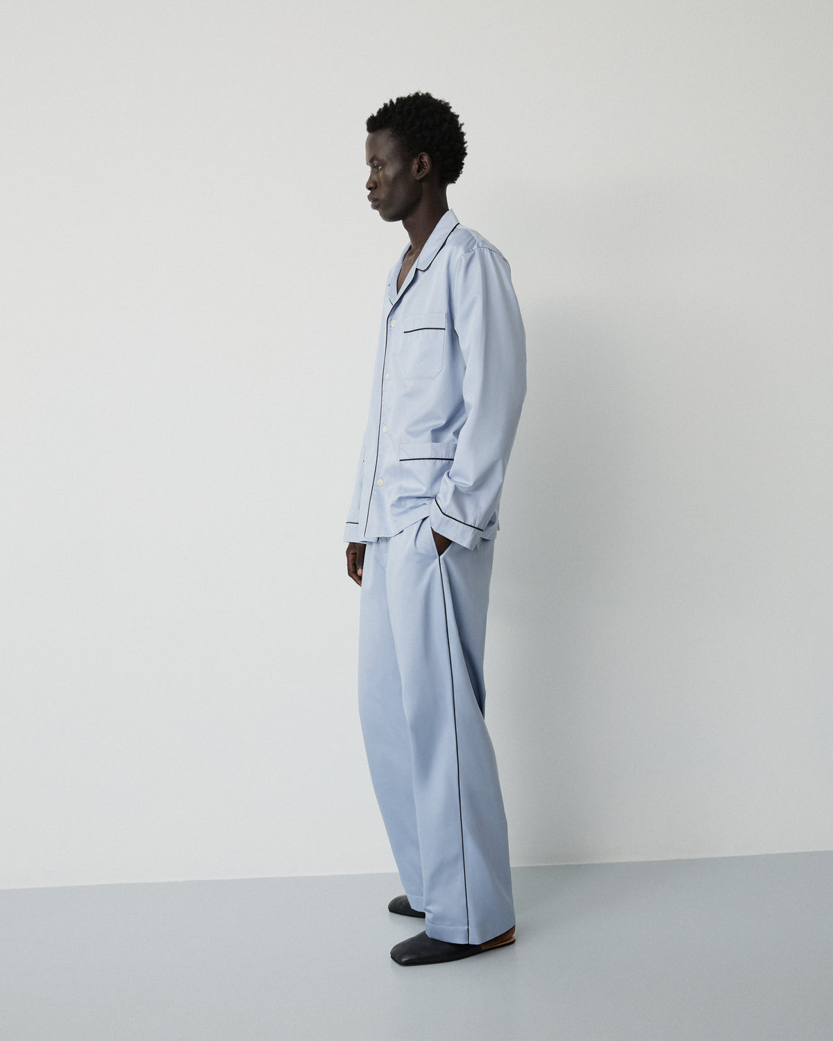 Sorbetto pants | Haze blue Sateen