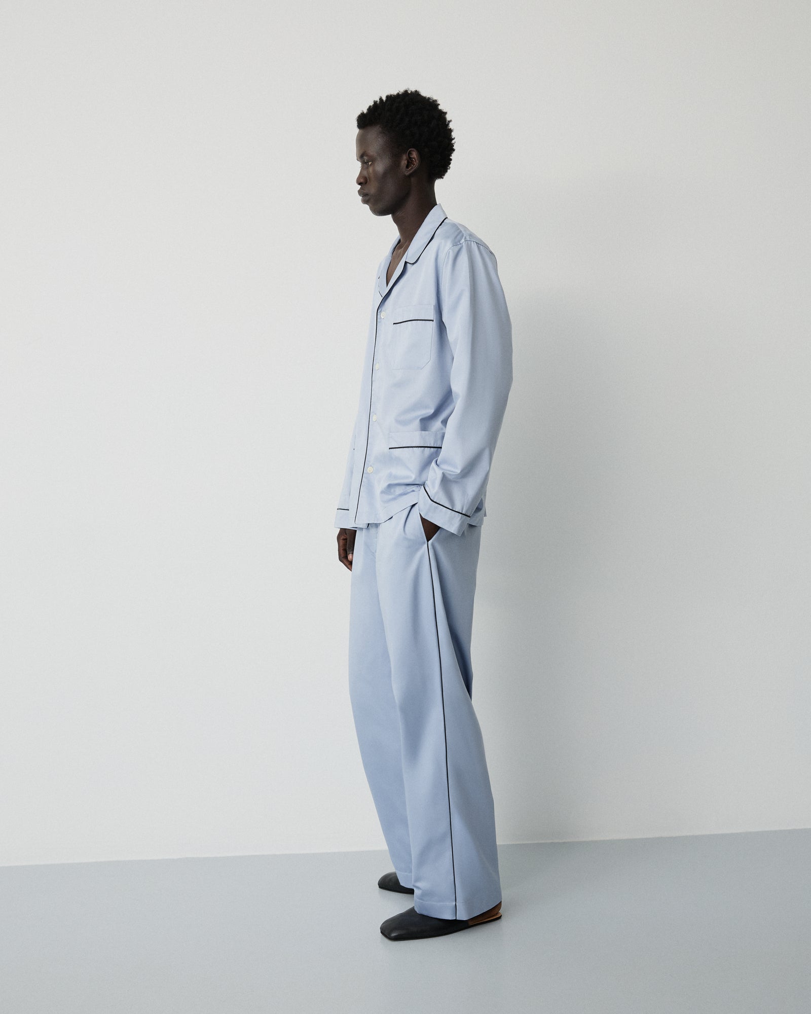 Sorbetto pants | Haze blue Sateen