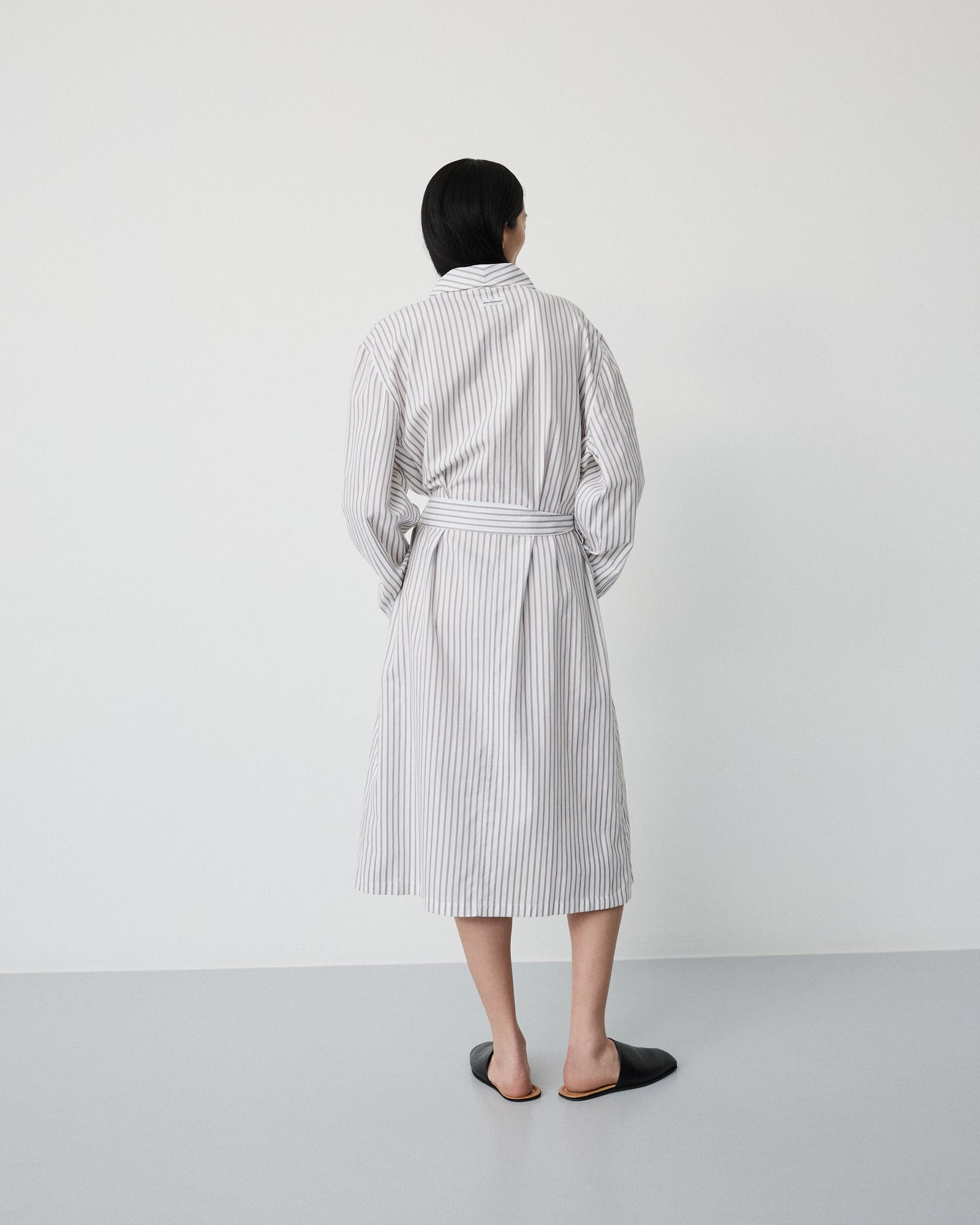 Voyage robe | Stripe grey Oxford