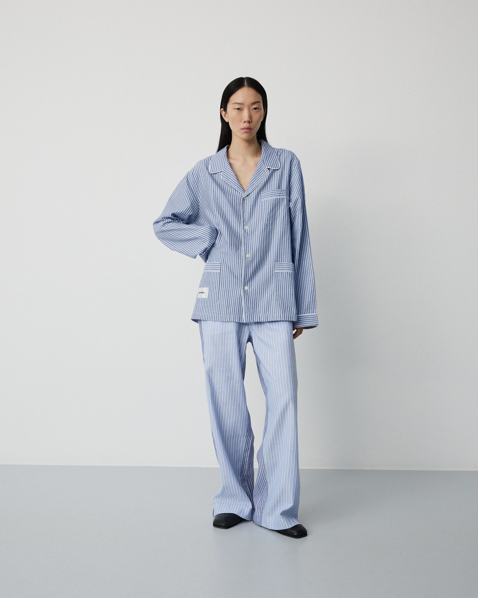 Wall Street pants | Blue stripes one Oxford