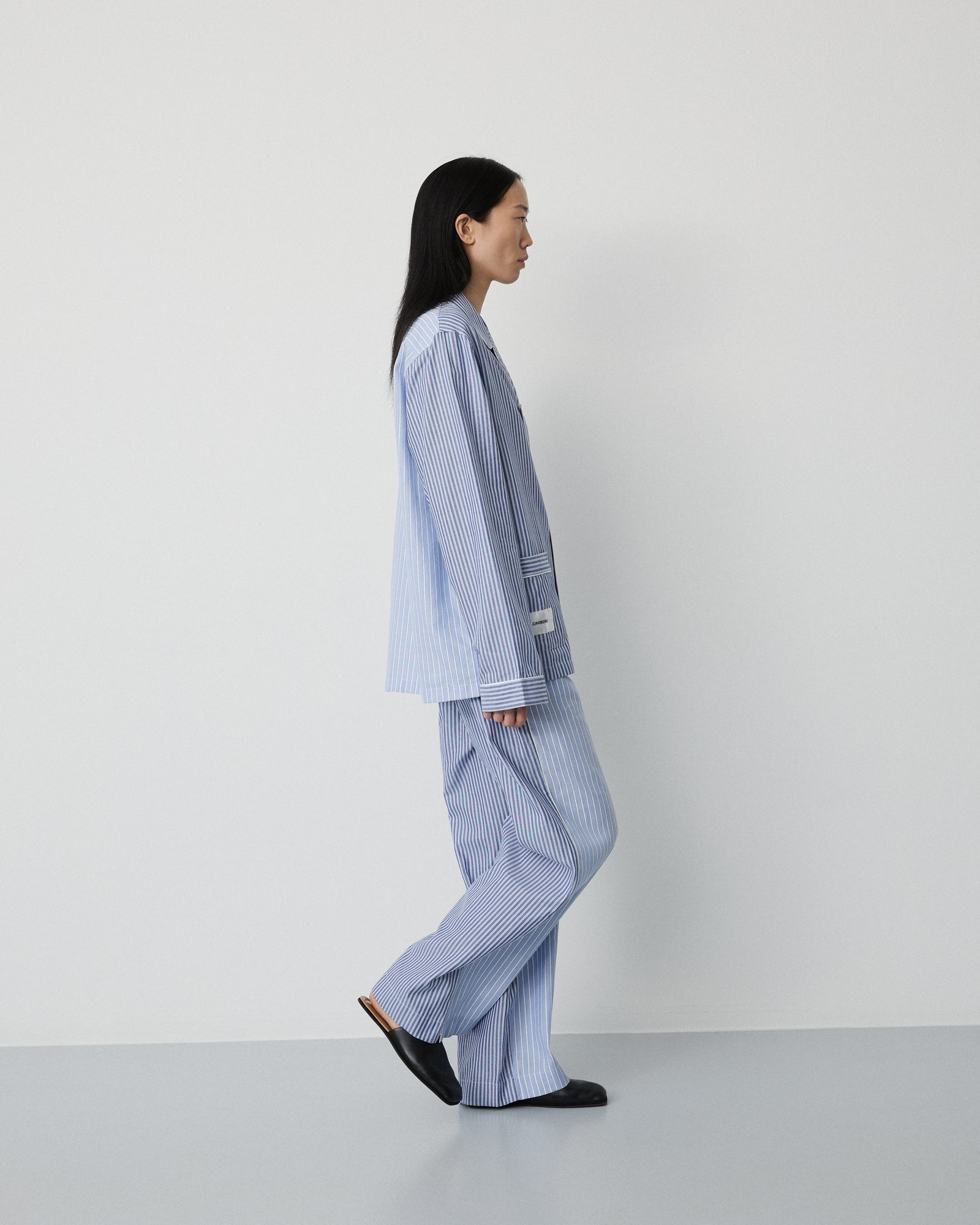 Wall Street pants | Blue stripes one Oxford