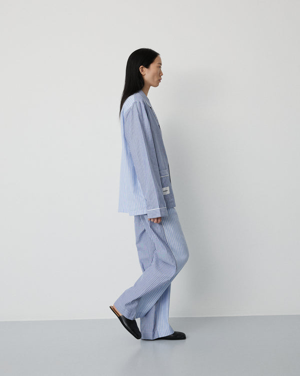 Wall Street pants | Blue stripes one Oxford