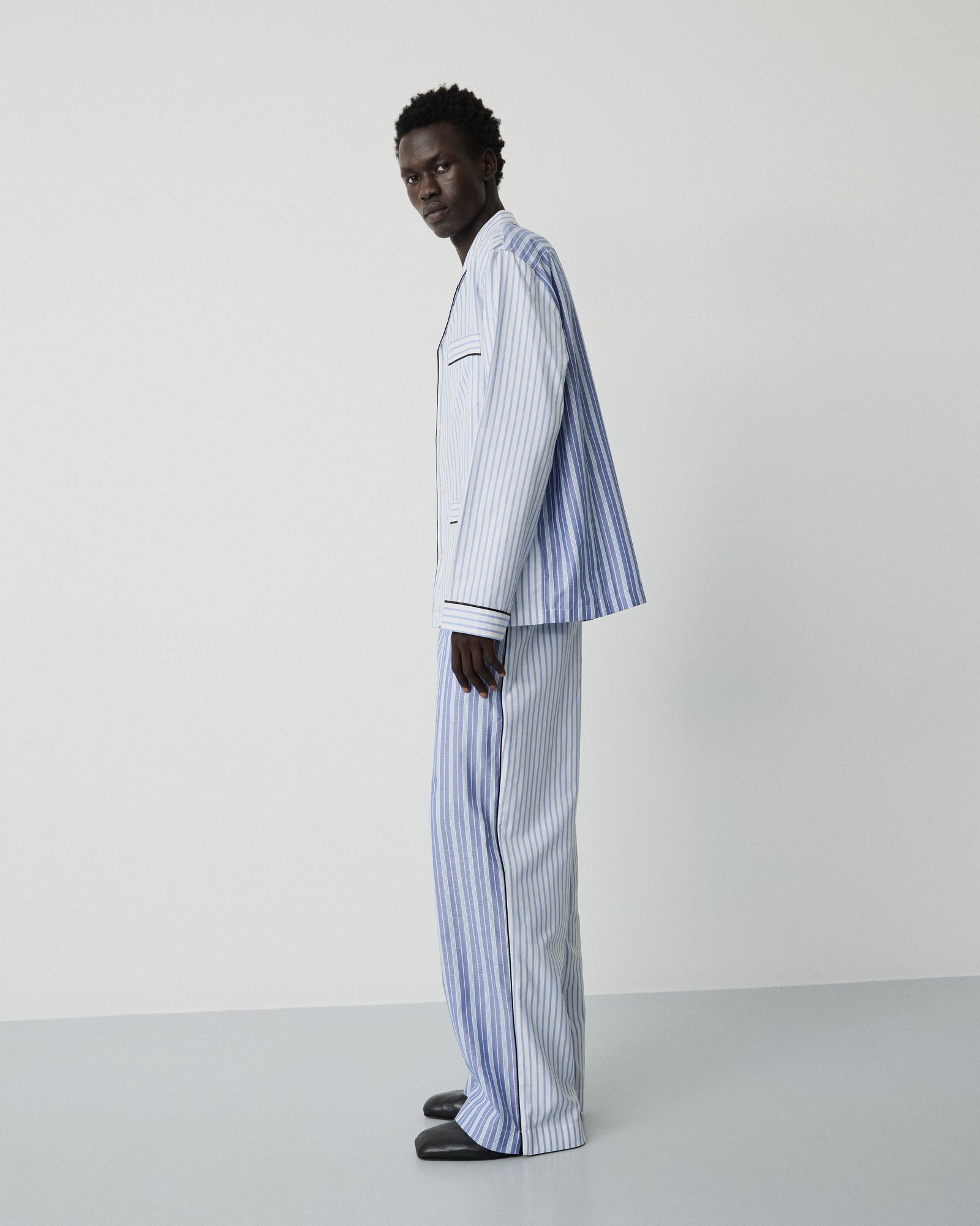 Wall Street pants | Blue stripes two Oxford