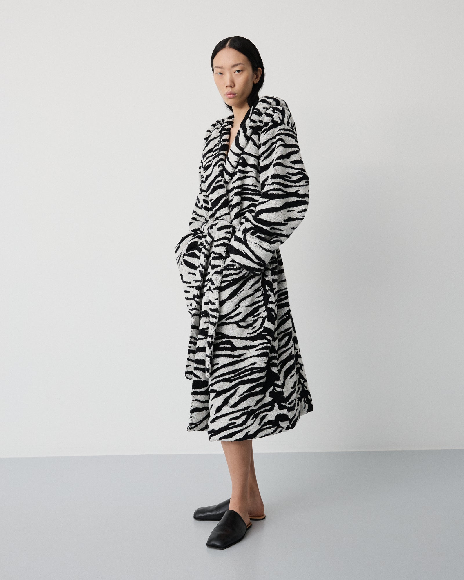 Wild bathrobe | Coconut white tiger Terry